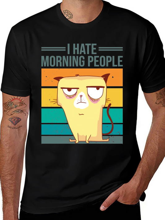 Grumpy Cat I Hate Morning People Graphic T-Shirt