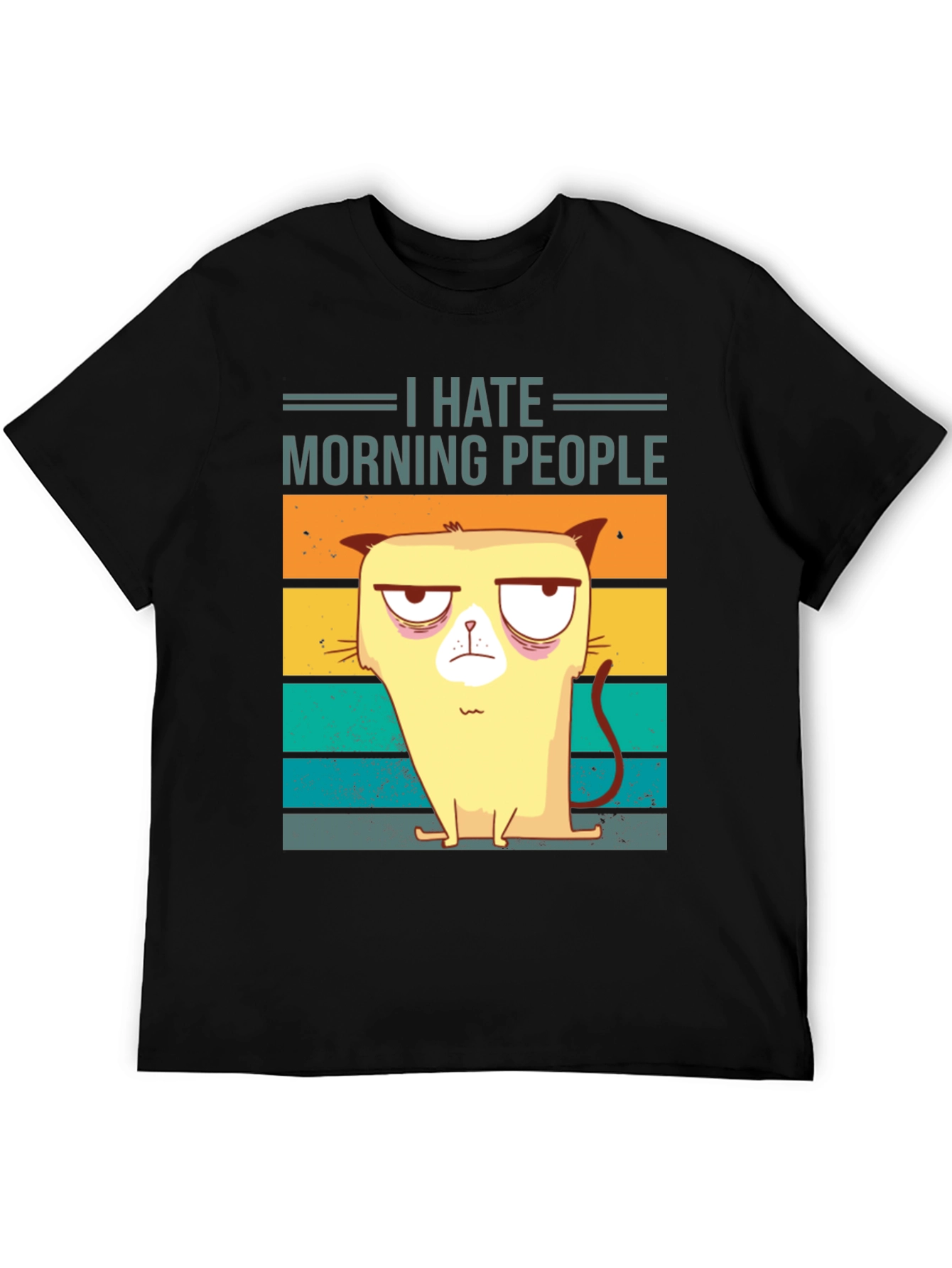 Grumpy Cat I Hate Morning People Graphic T-Shirt