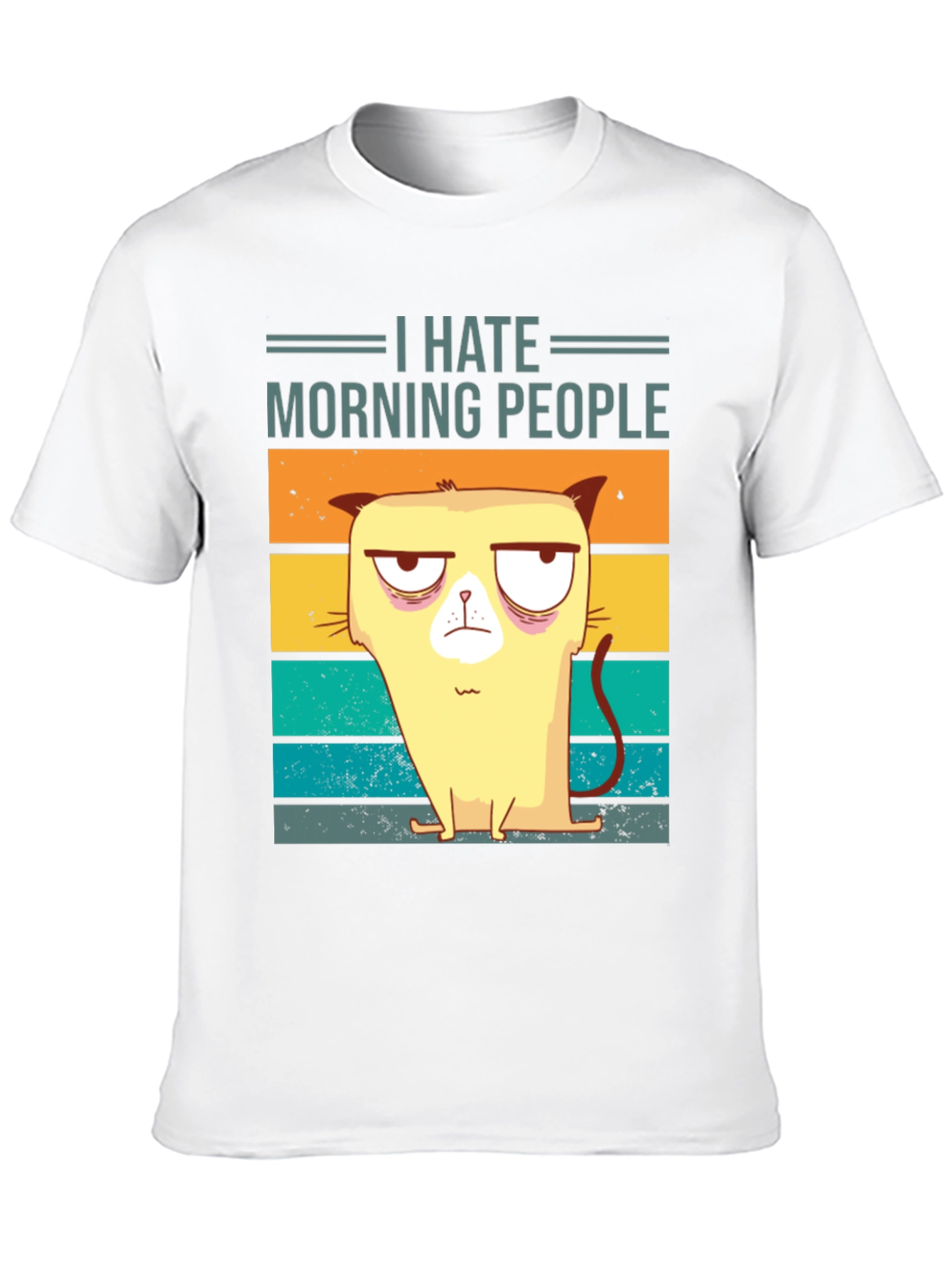 Grumpy Cat I Hate Morning People Graphic T-Shirt