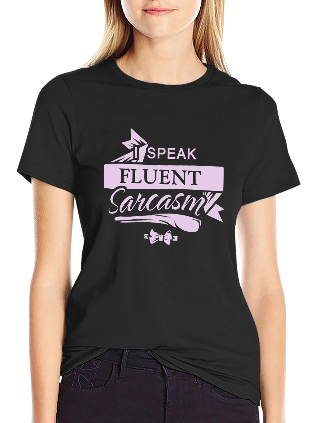 Speak Fluent Sarcasm Black T-Shirt