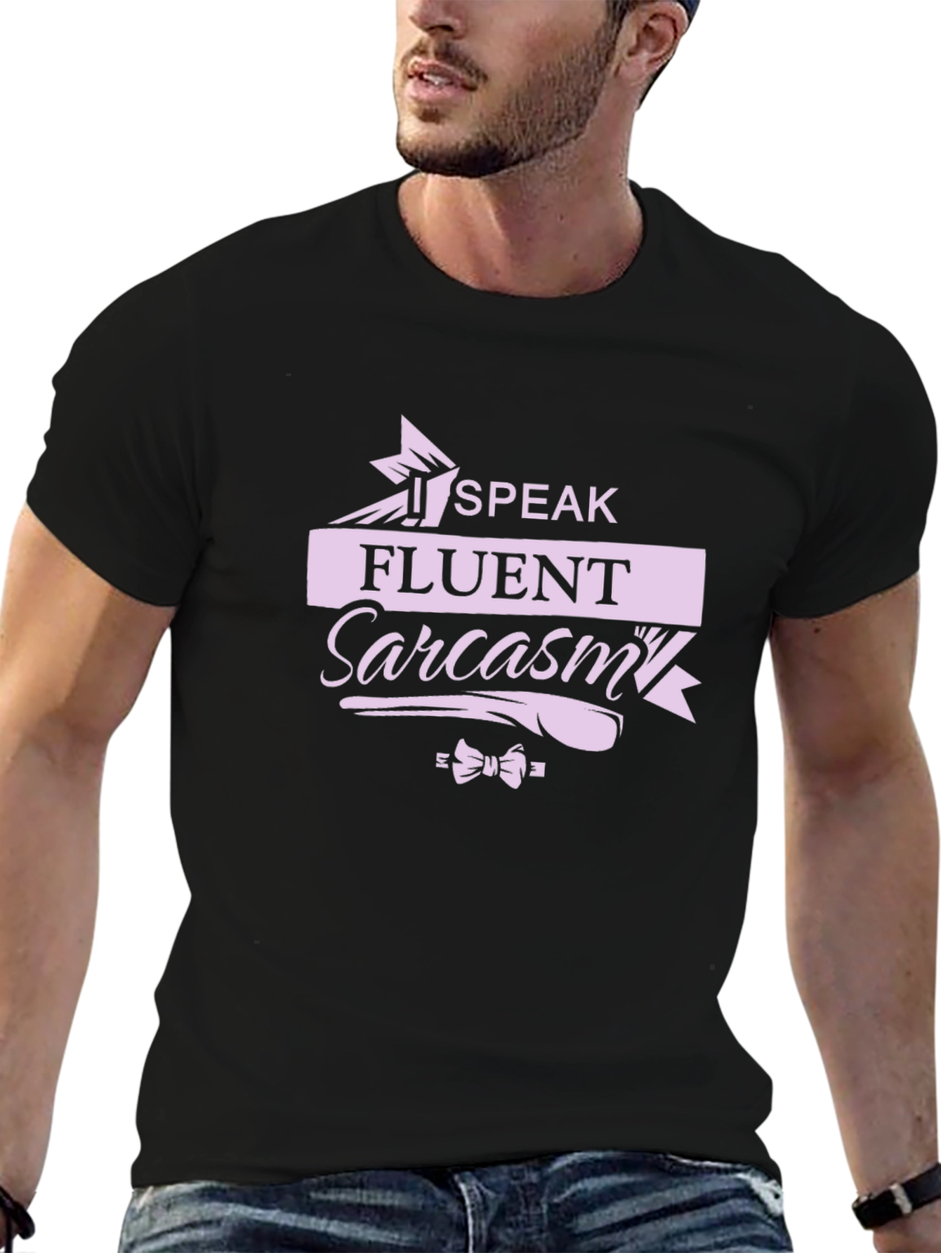 Speak Fluent Sarcasm Black T-Shirt