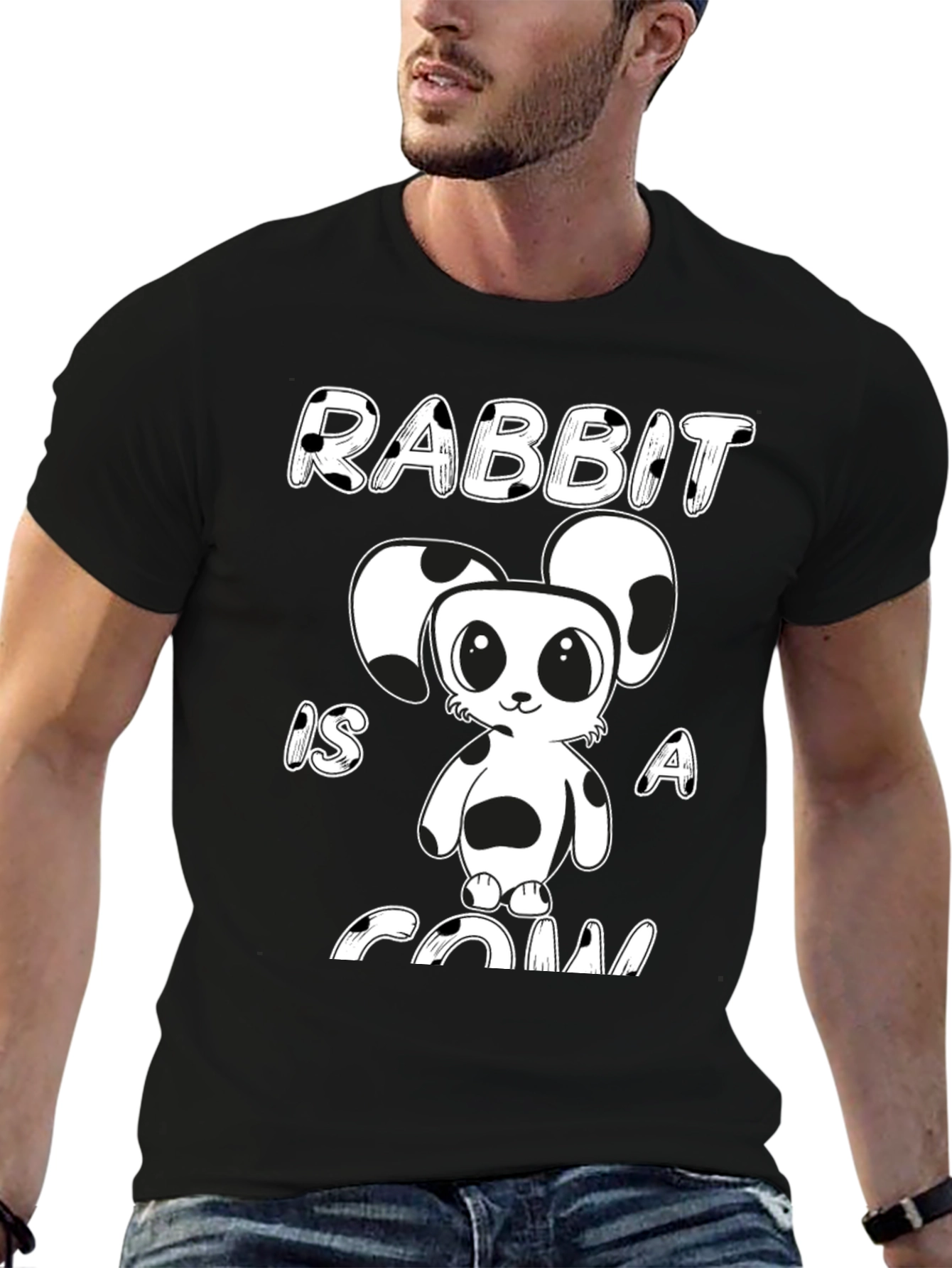 Rabbit Is A Cow Funny Cartoon Graphic Tee