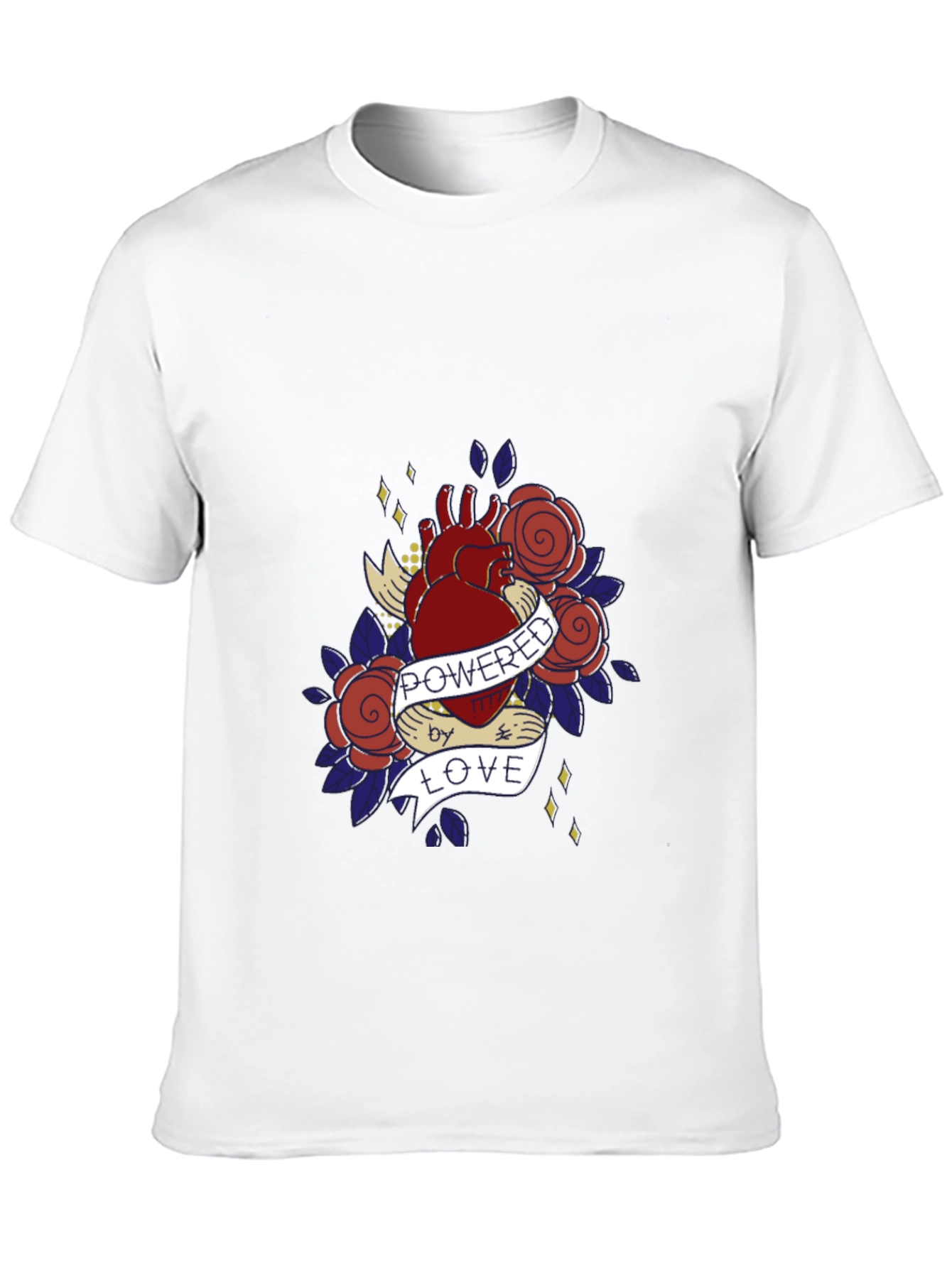 Powered by Love Graphic Tee - Black