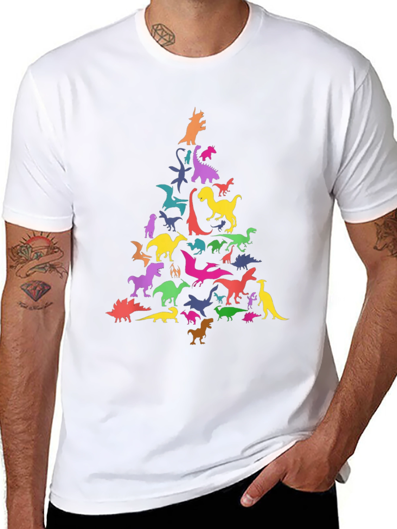 Dinosaur Tree Graphic T-Shirt
