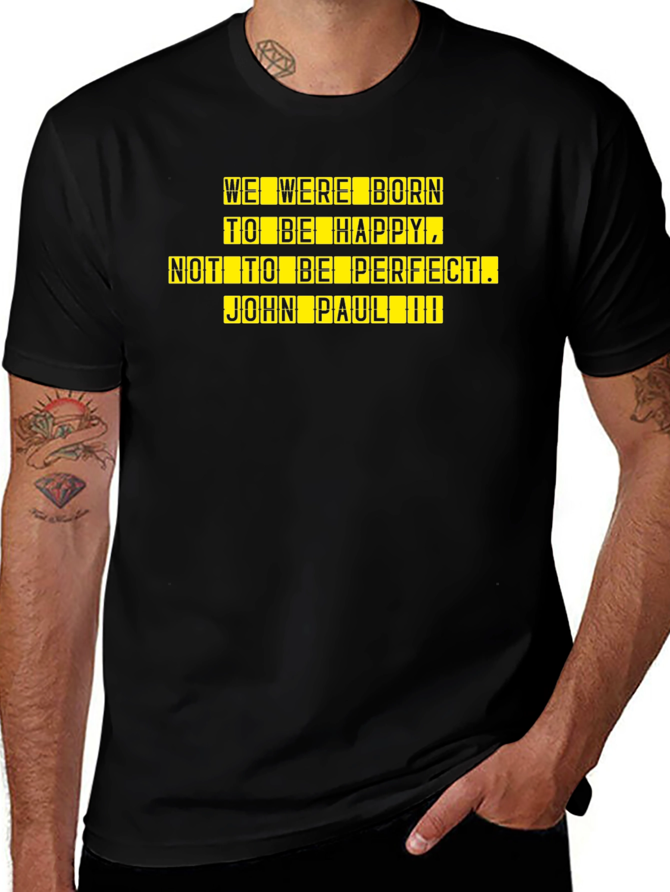 Inspirational John Paul II Black T-Shirt