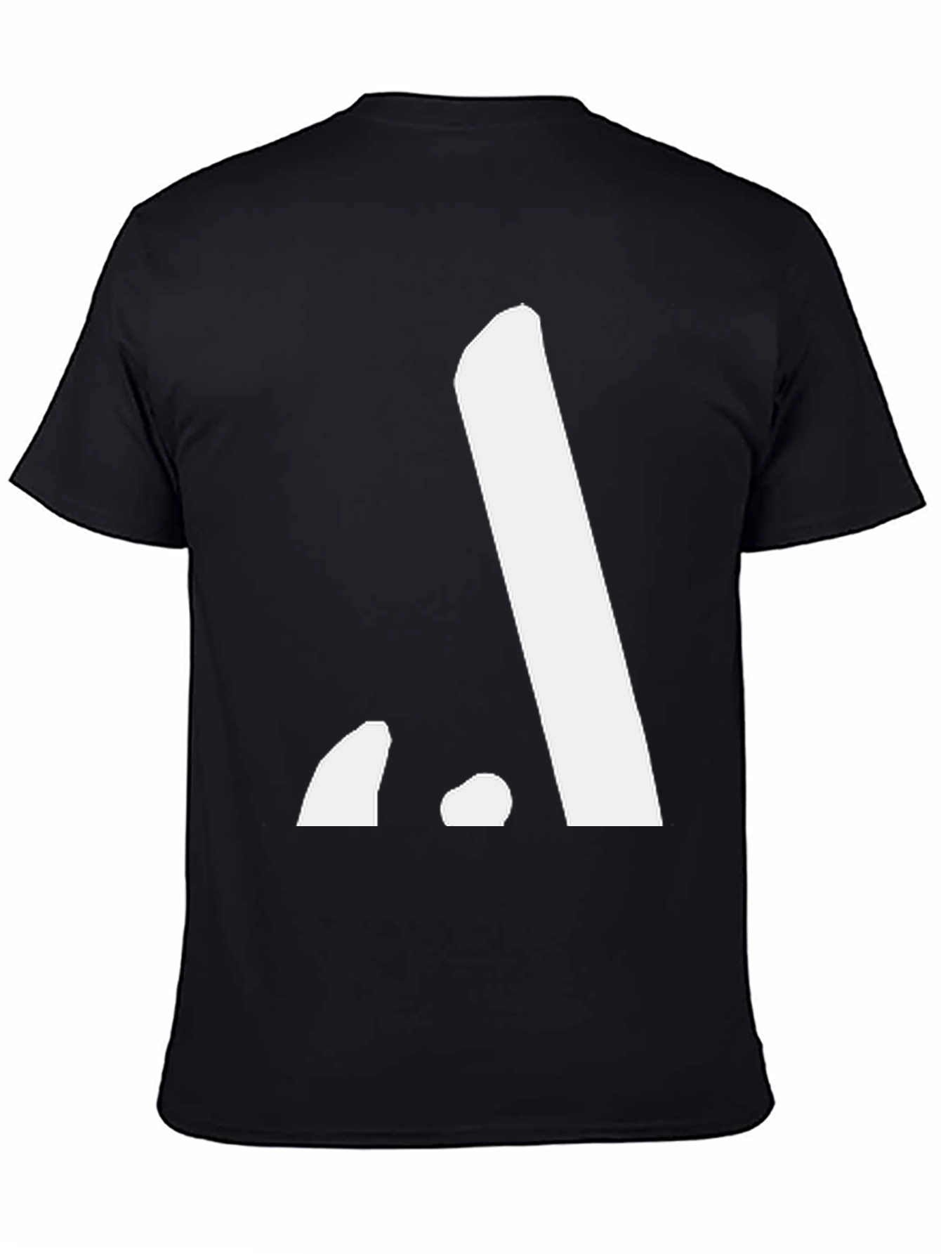 Modern Minimalist Black T-Shirt with White Graphic