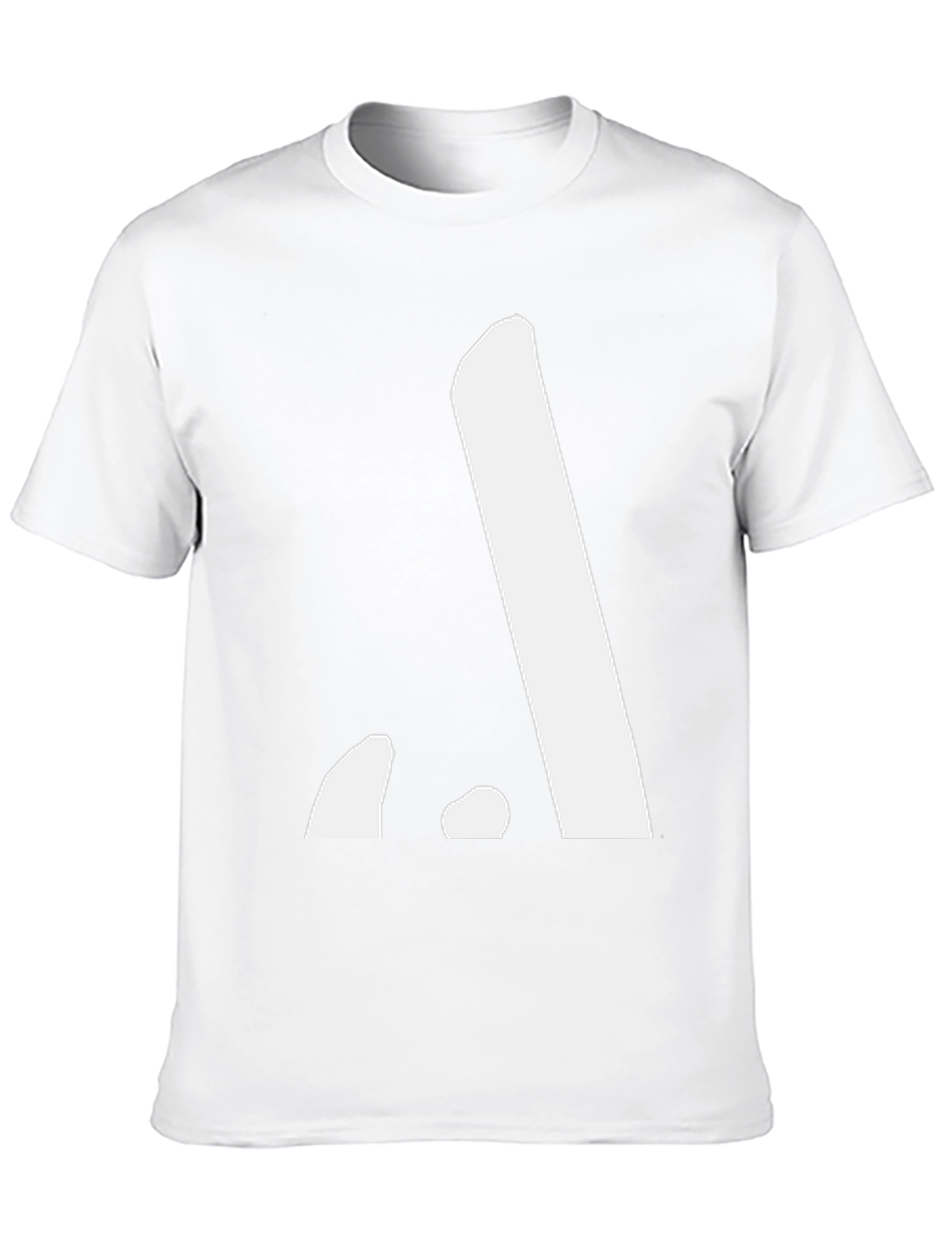 Modern Minimalist Black T-Shirt with White Graphic