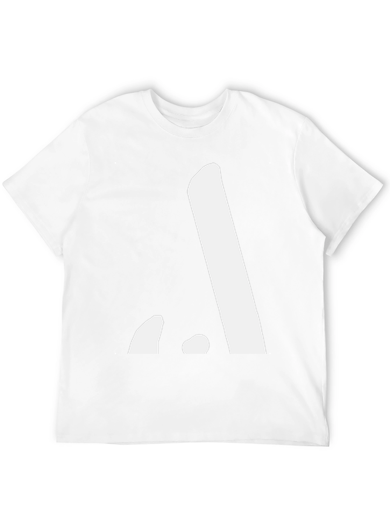 Modern Minimalist Black T-Shirt with White Graphic