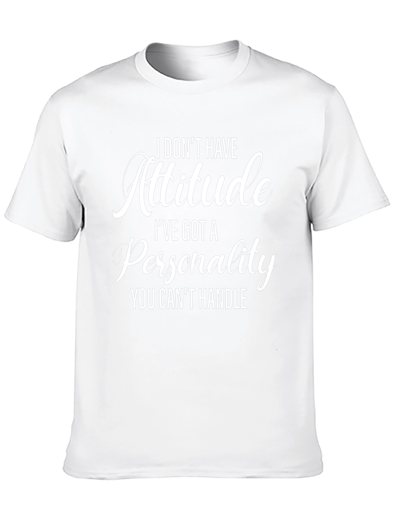 Attitude Personality Mens Black T-Shirt