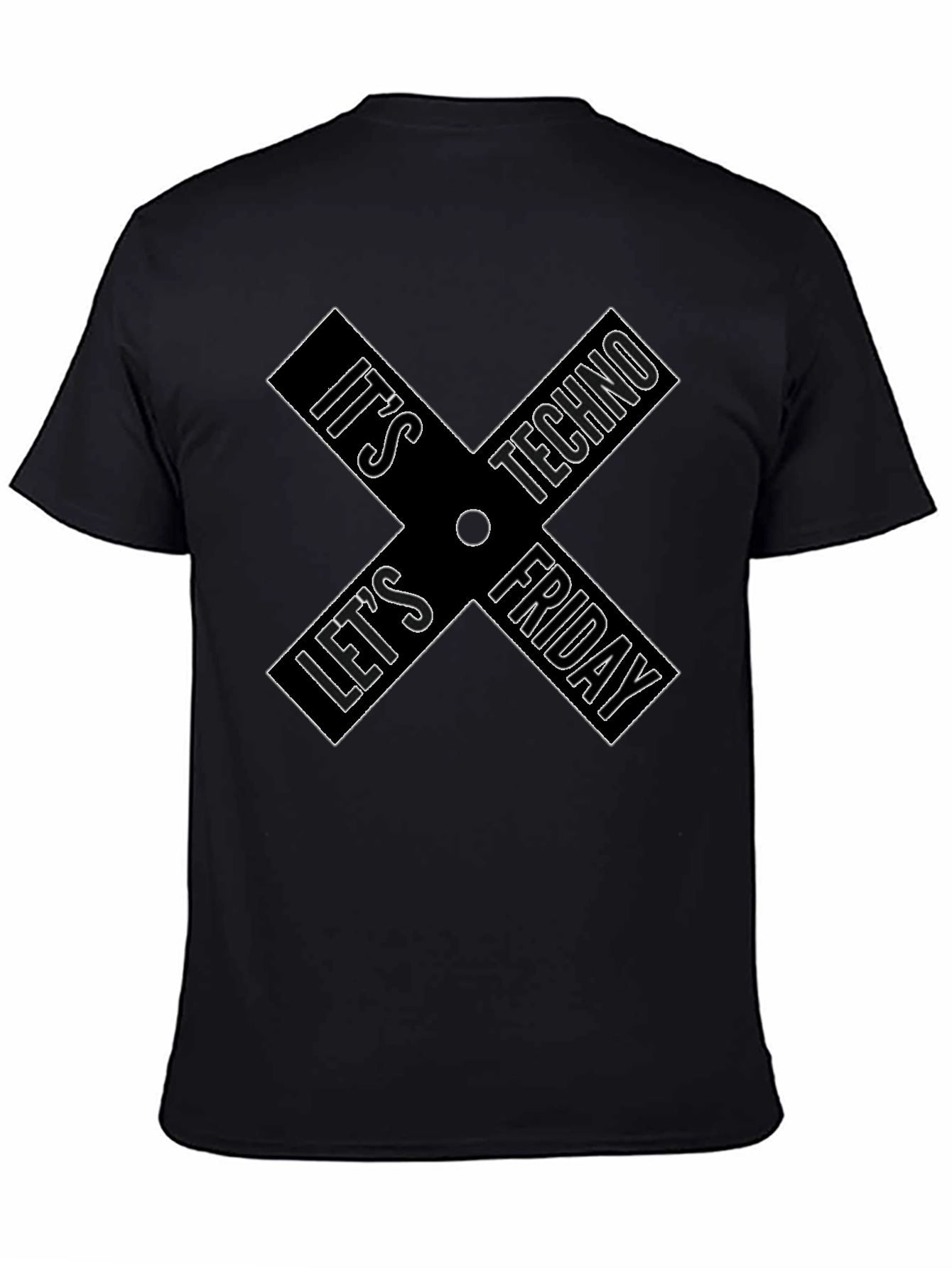 Techno Friday Black Graphic Tee