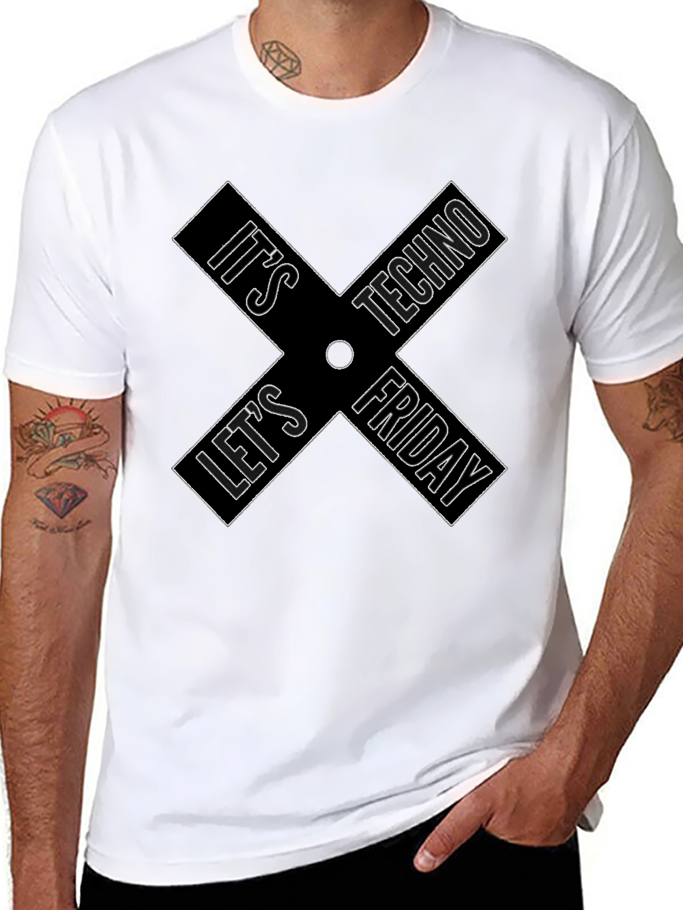 Techno Friday Black Graphic Tee