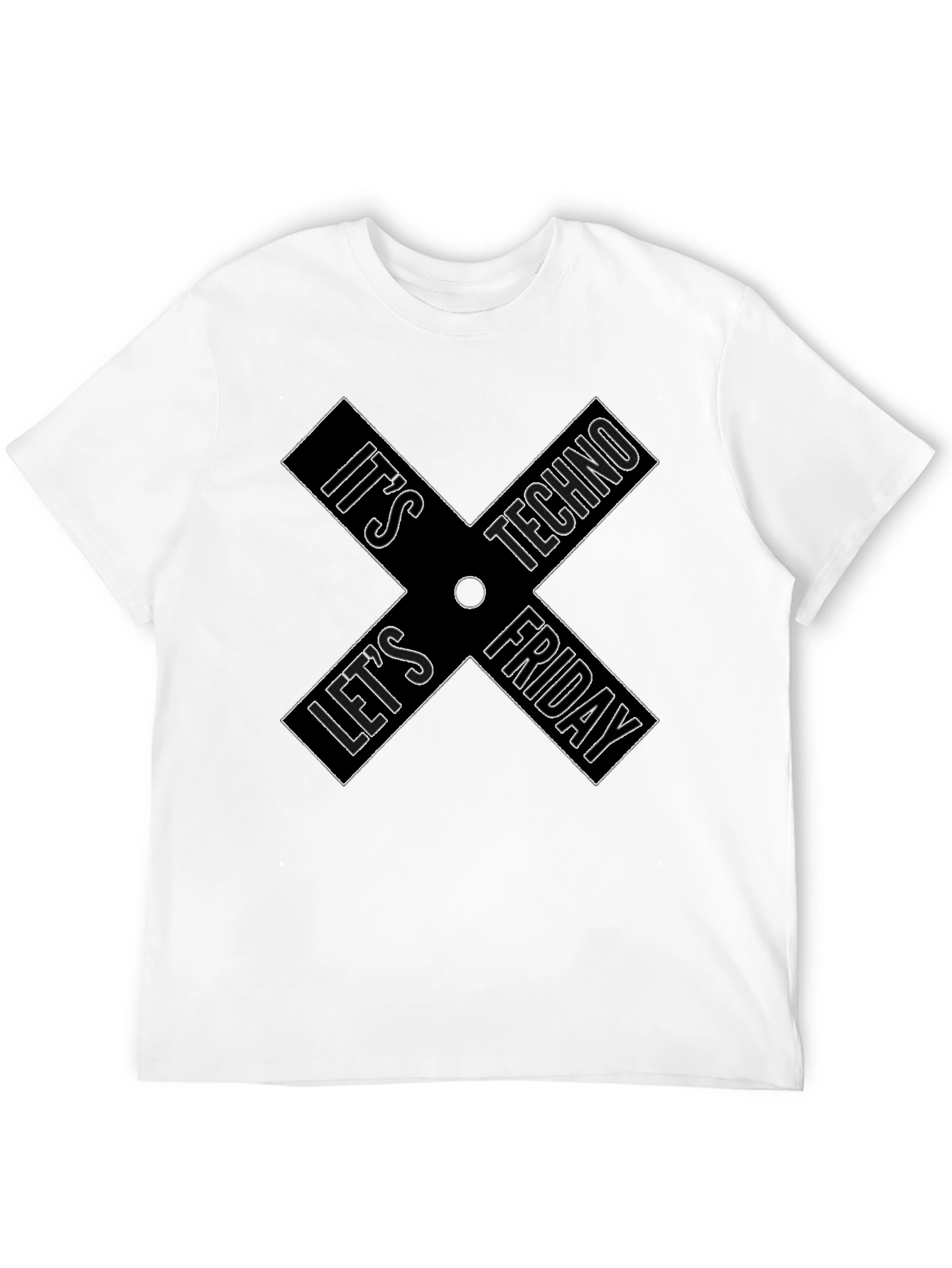 Techno Friday Black Graphic Tee