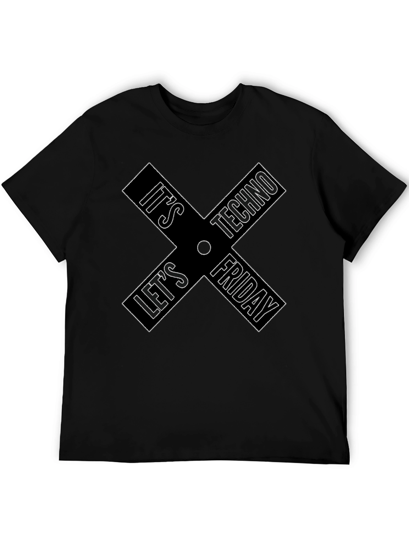 Techno Friday Black Graphic Tee