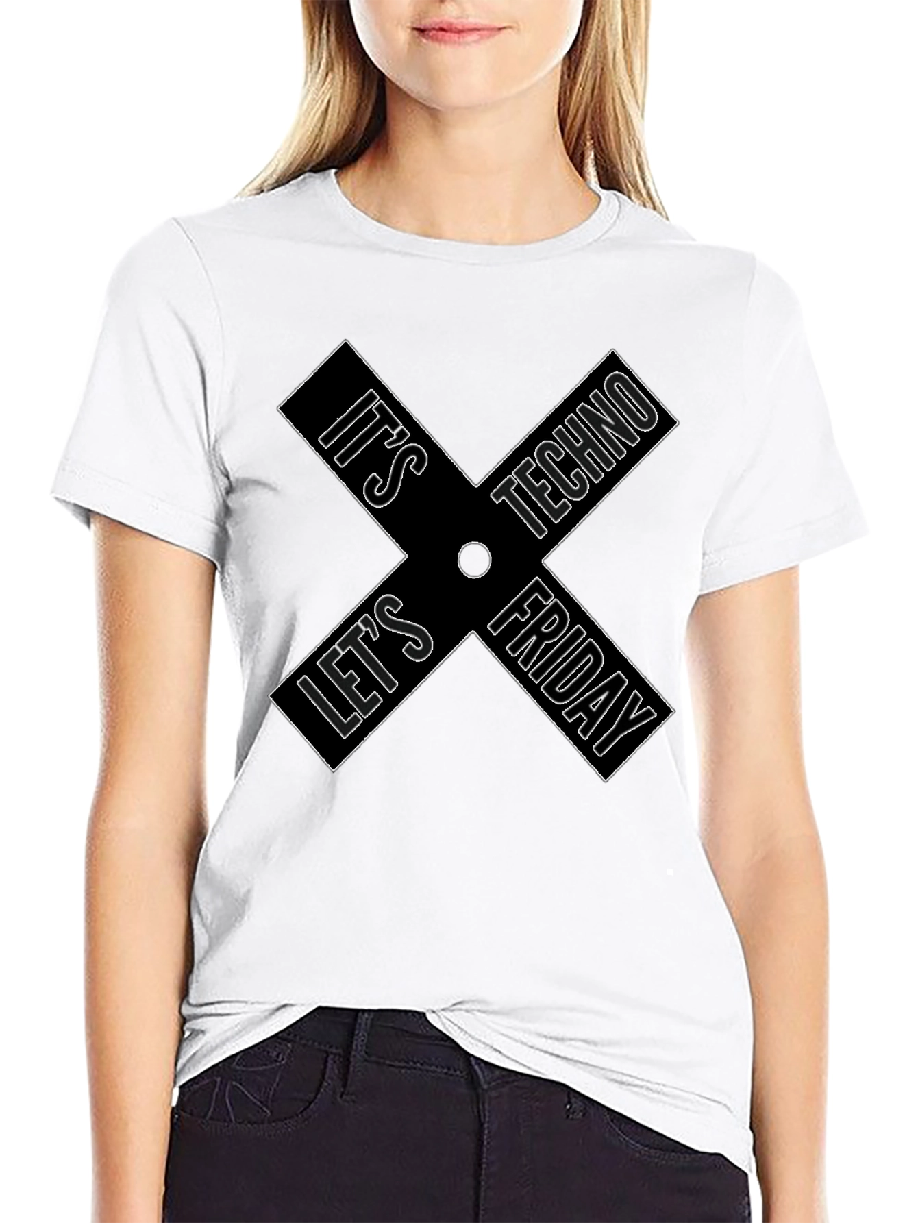 Techno Friday Black Graphic Tee