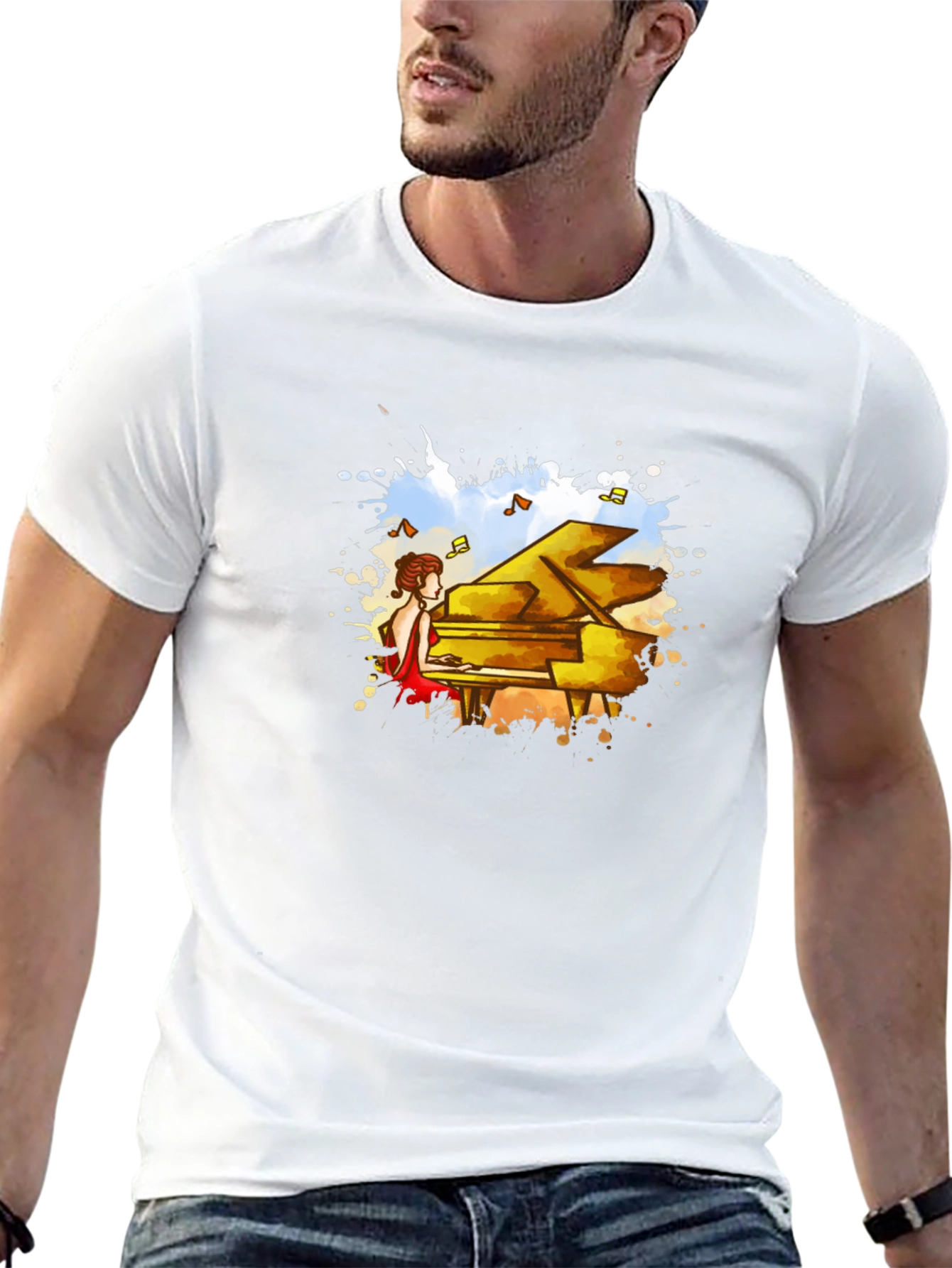Piano Player Graphic T-Shirt