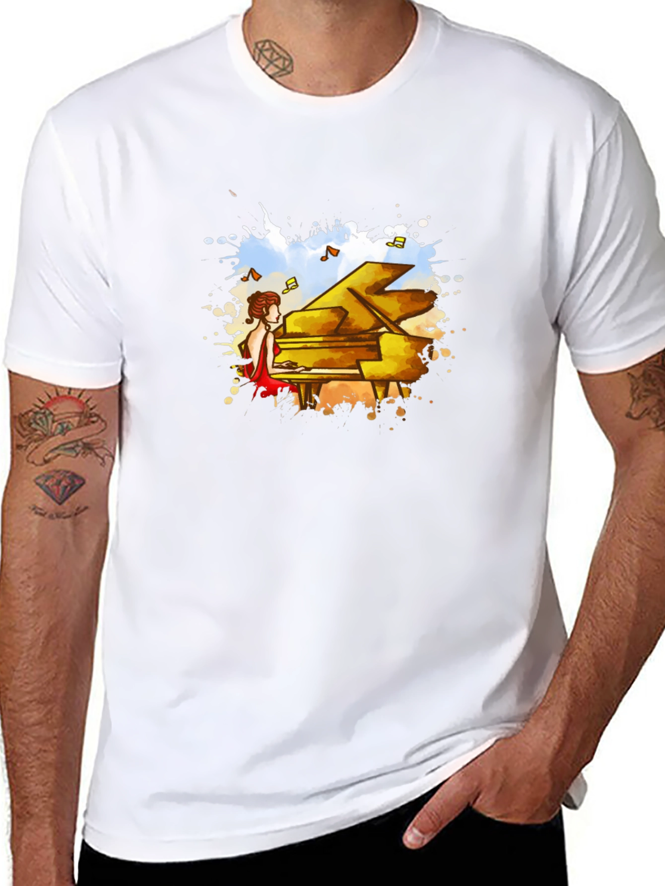 Piano Player Graphic T-Shirt