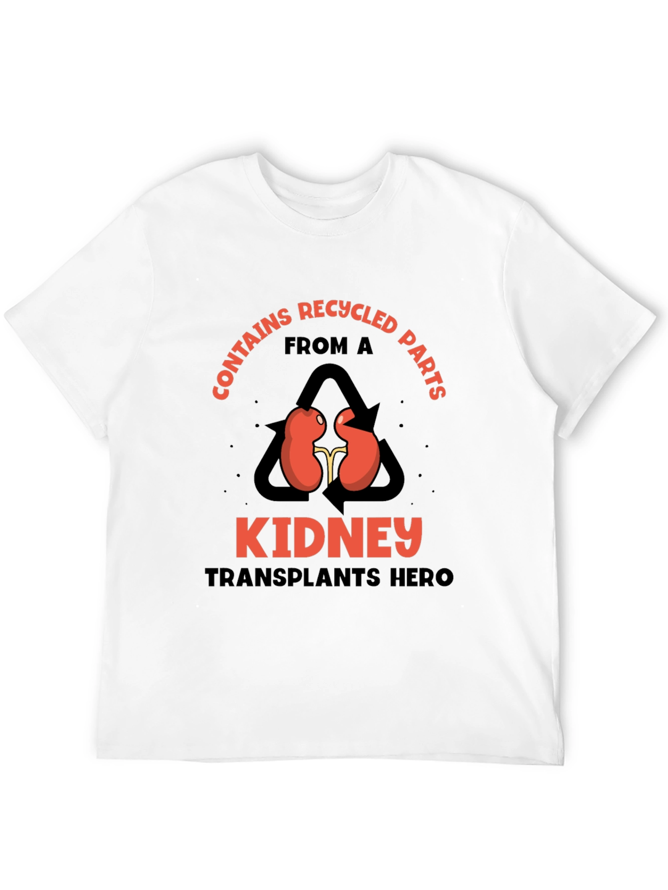 Recycled Kidney Transplant Hero Black T-Shirt
