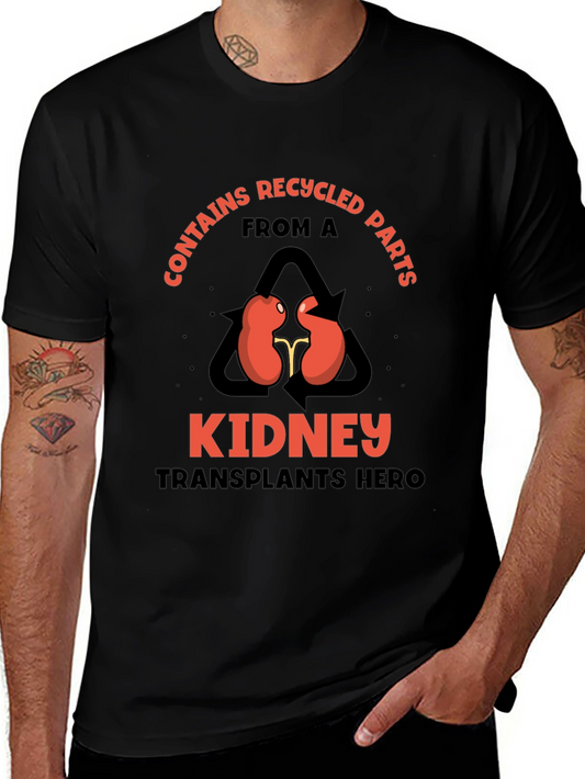 Recycled Kidney Transplant Hero Black T-Shirt