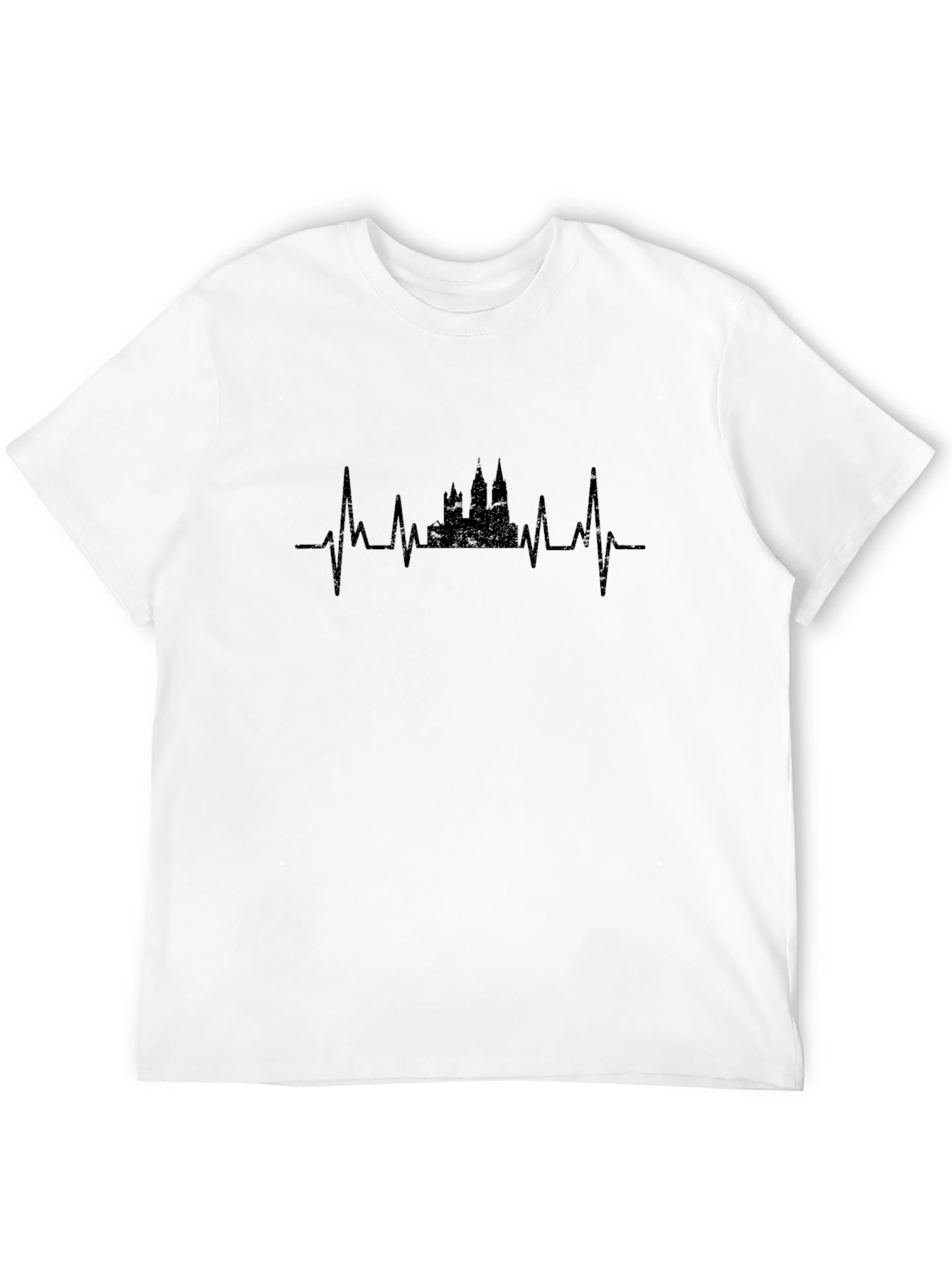 Heartbeat Castle Graphic T-Shirt - Black