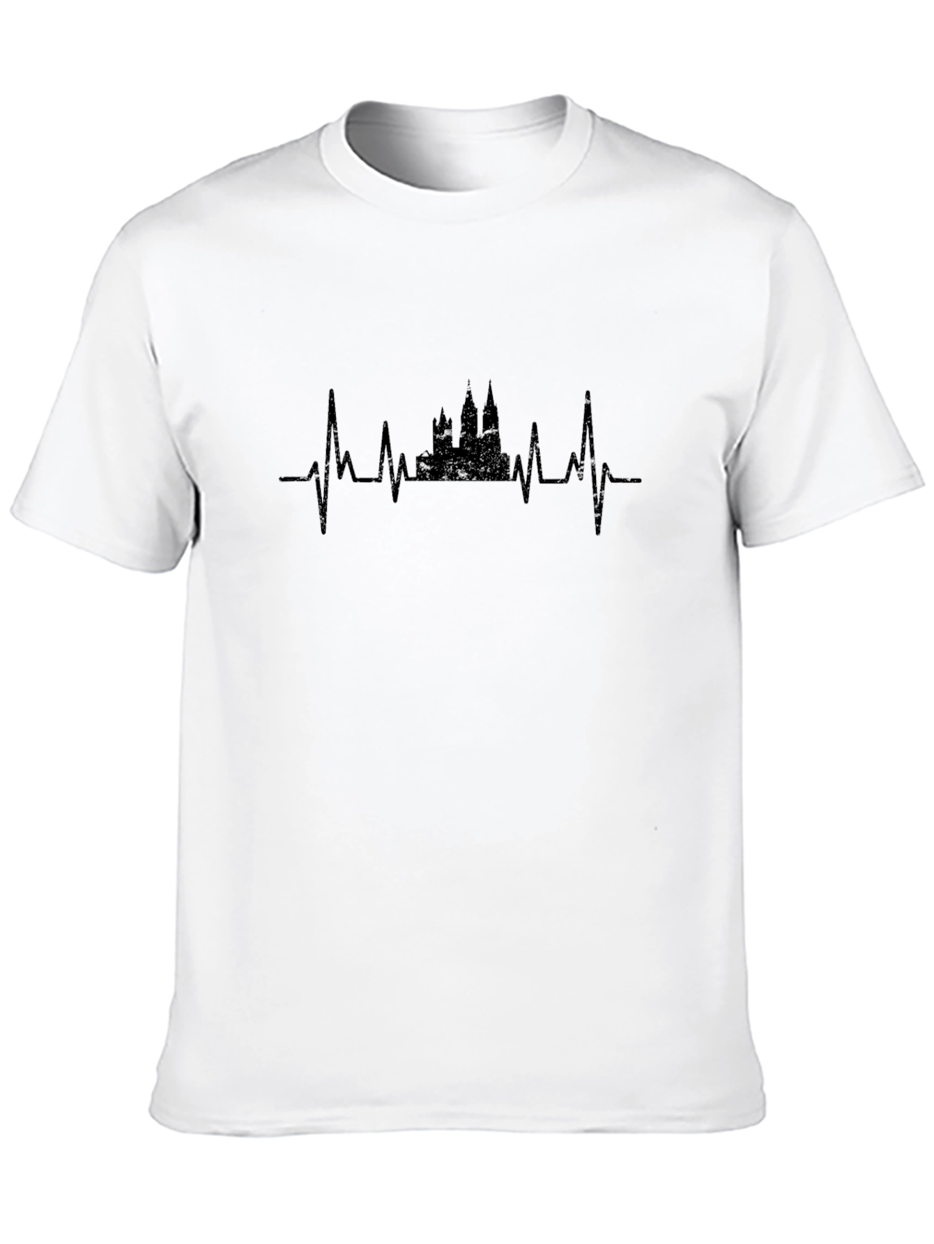Heartbeat Castle Graphic T-Shirt - Black