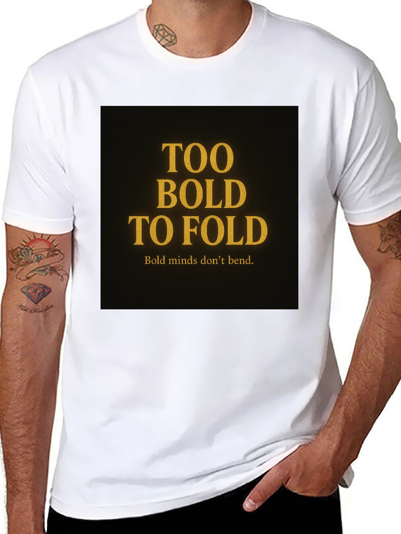 Too Bold to Fold Graphic T-Shirt