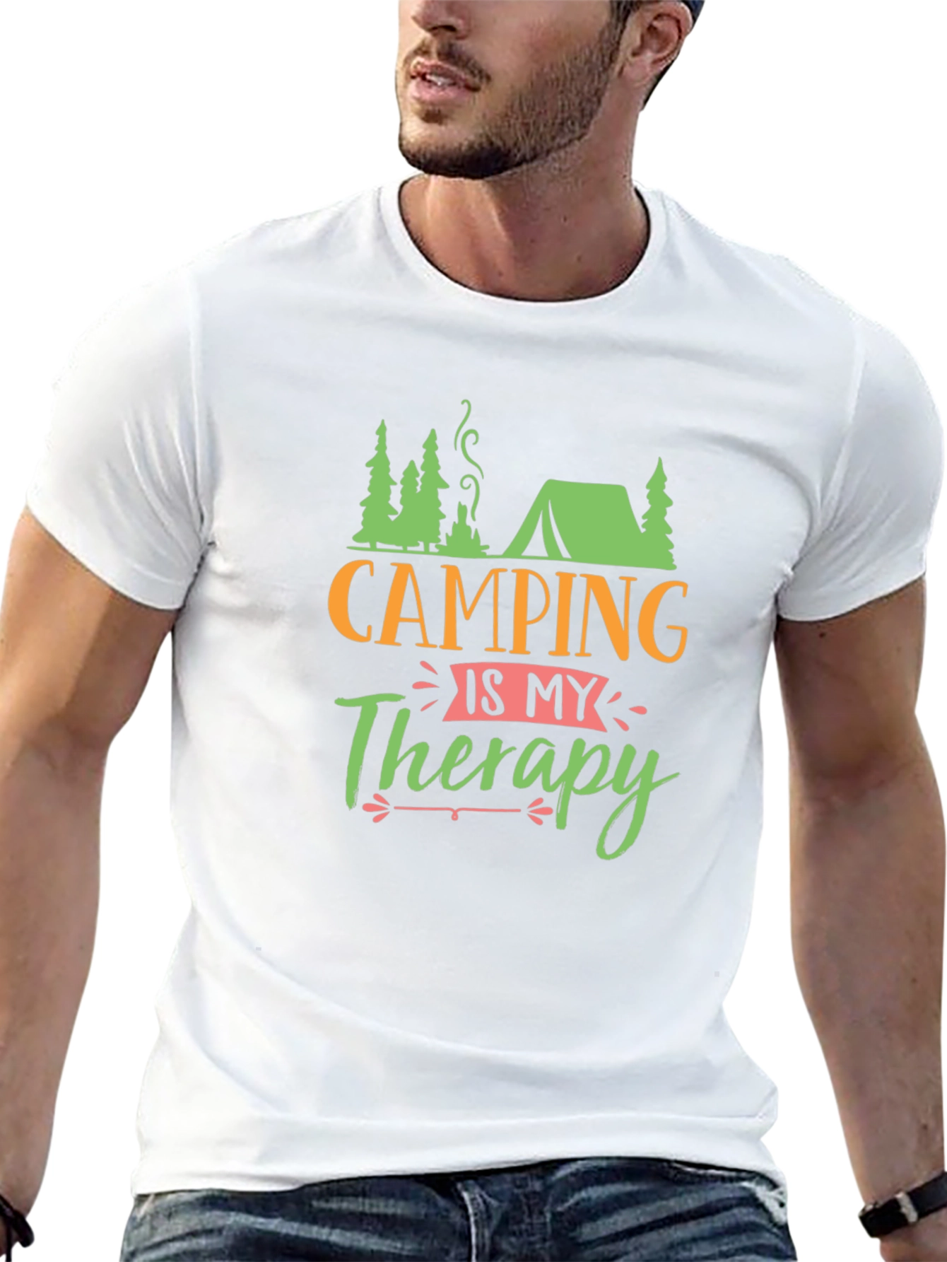 Camping is My Therapy Graphic Tee