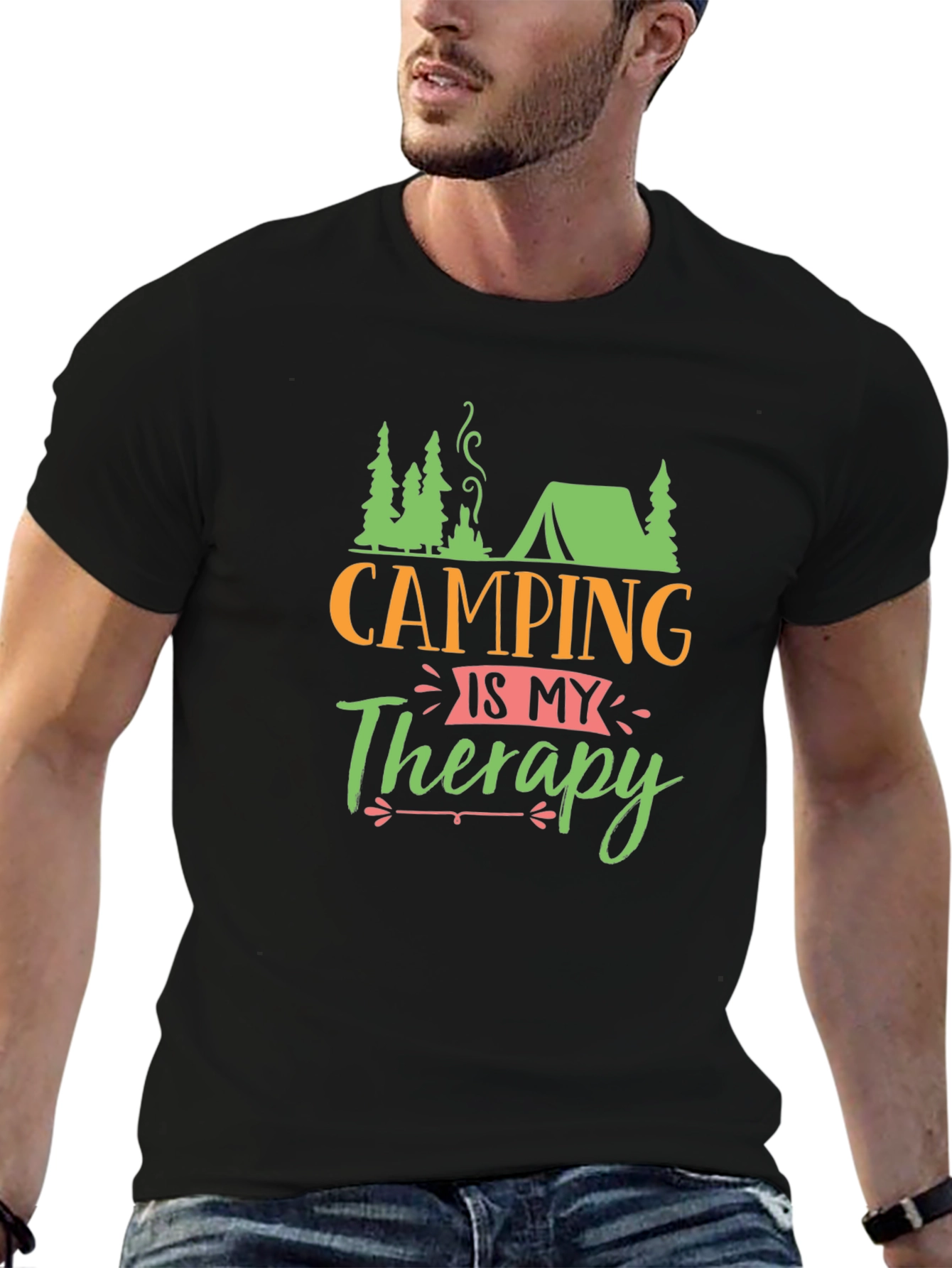 Camping is My Therapy Graphic Tee