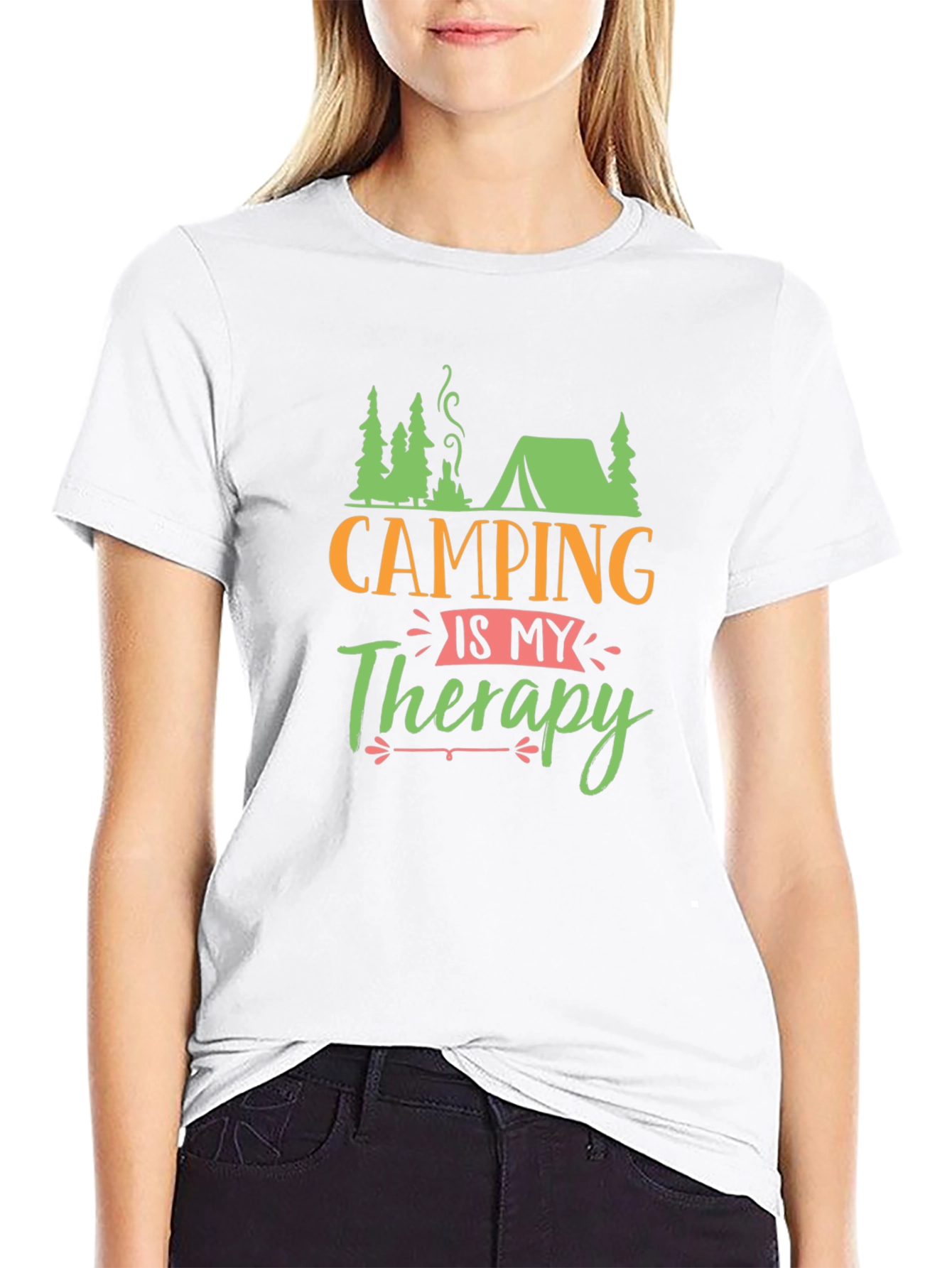 Camping is My Therapy Graphic Tee