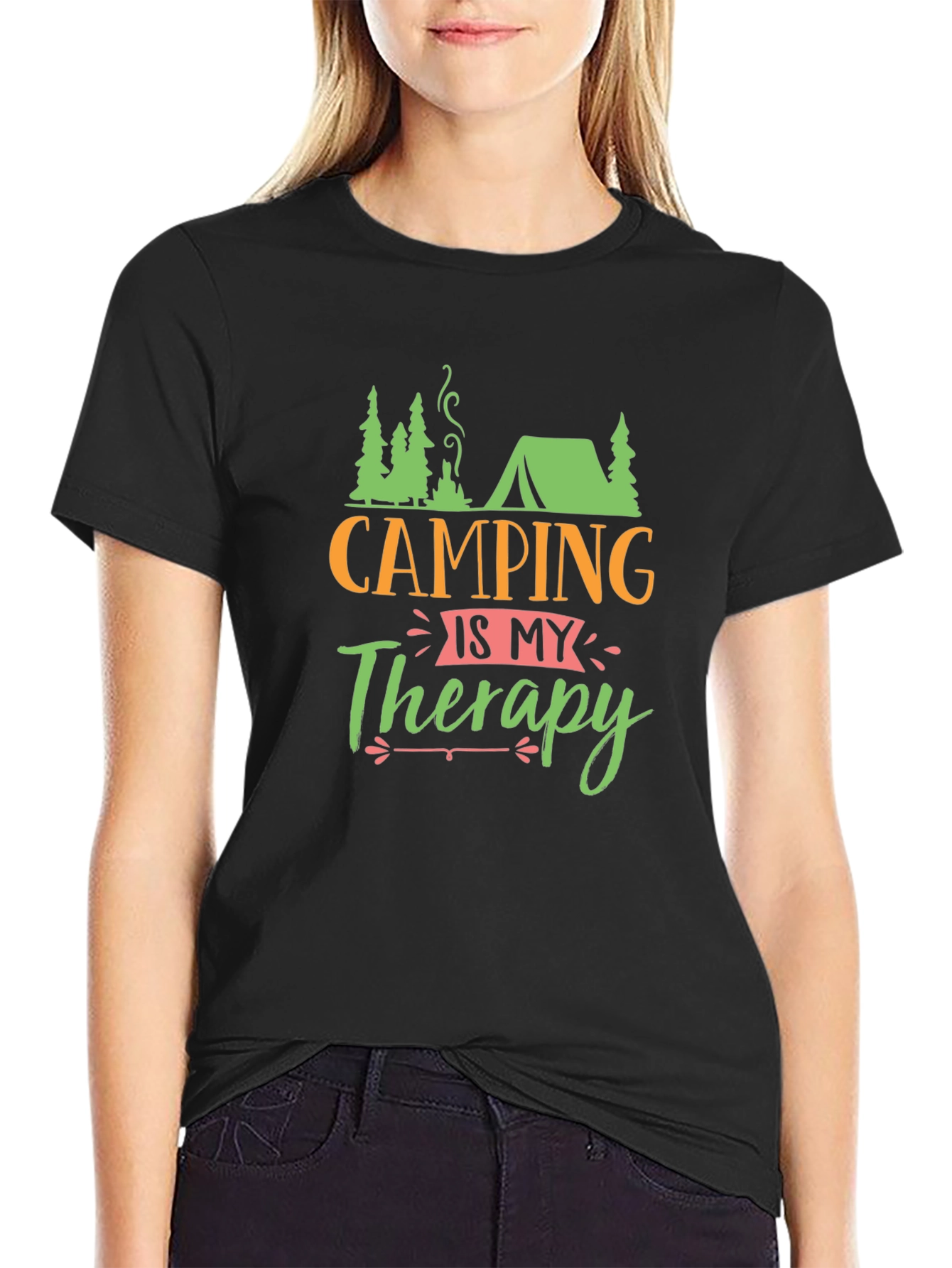 Camping is My Therapy Graphic Tee