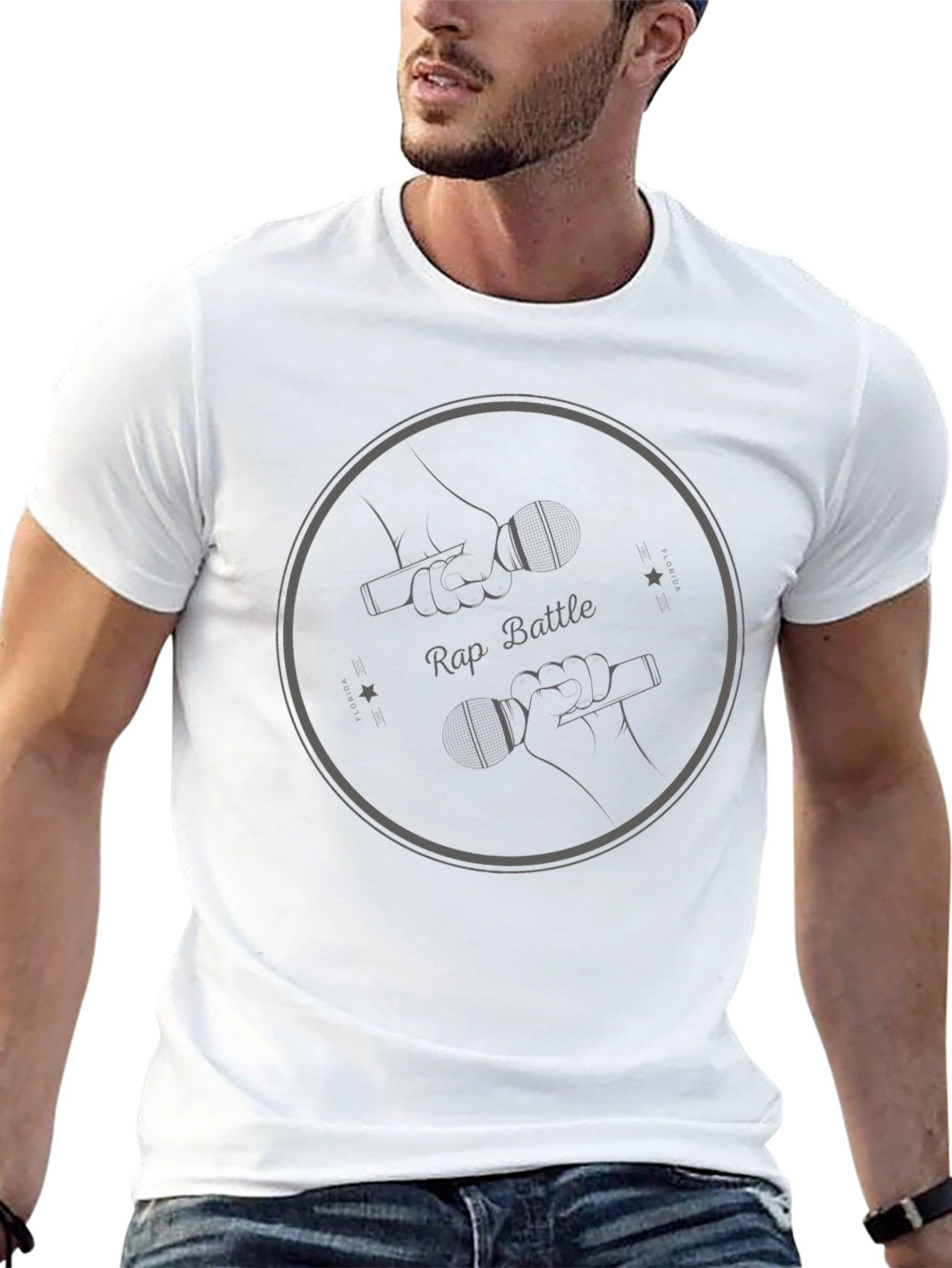 Rap Battle Graphic Tee - Black