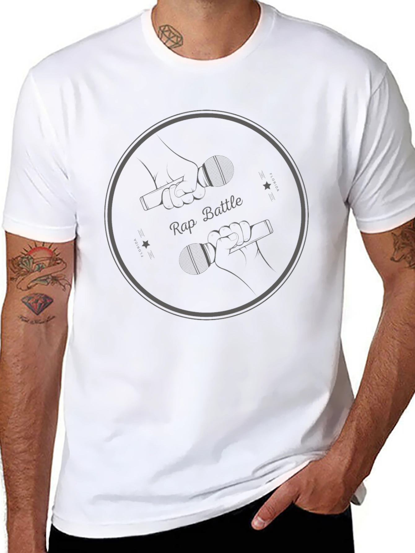 Rap Battle Graphic Tee - Black