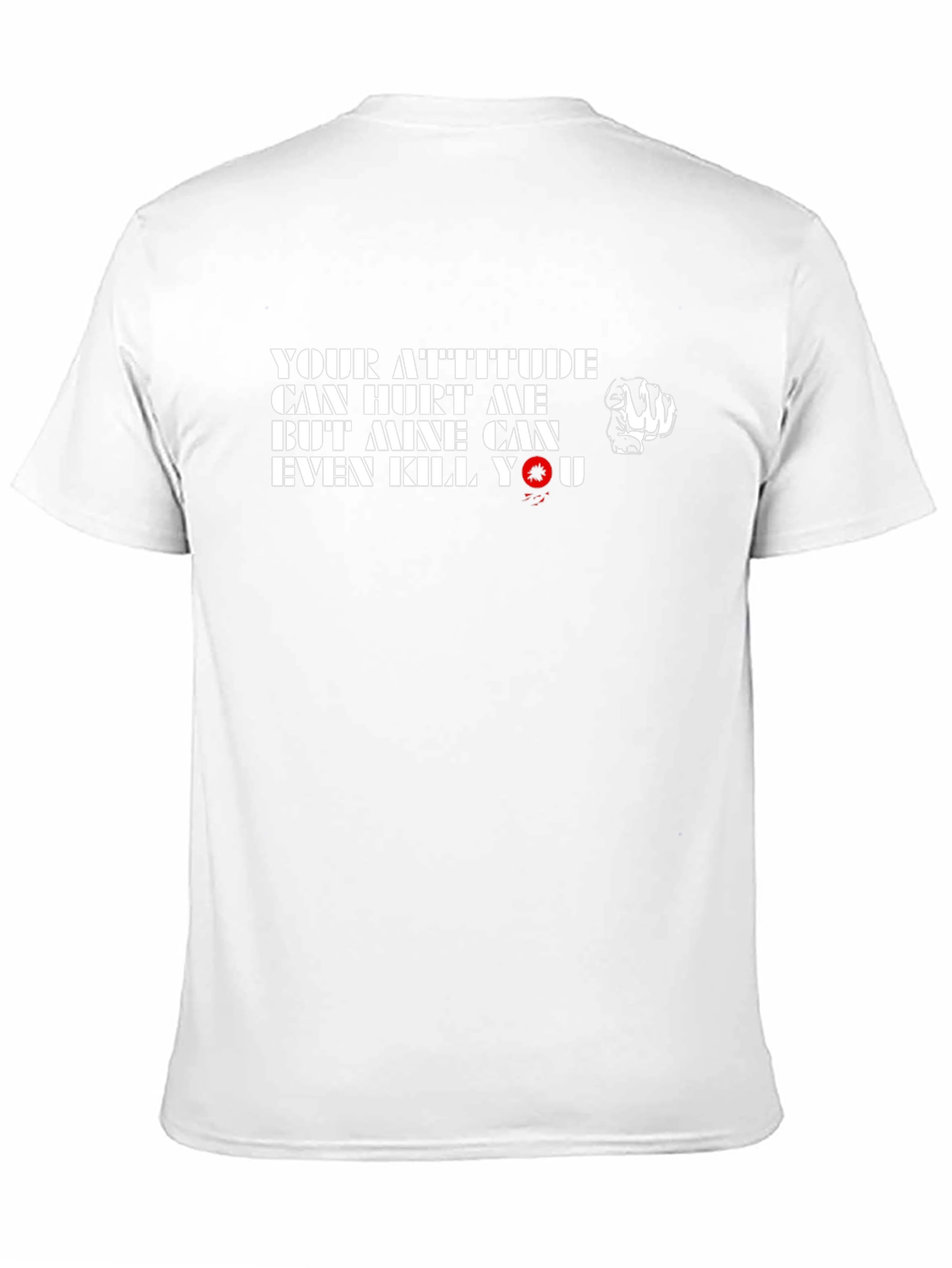 Attitude Graphic Print Black T-Shirt