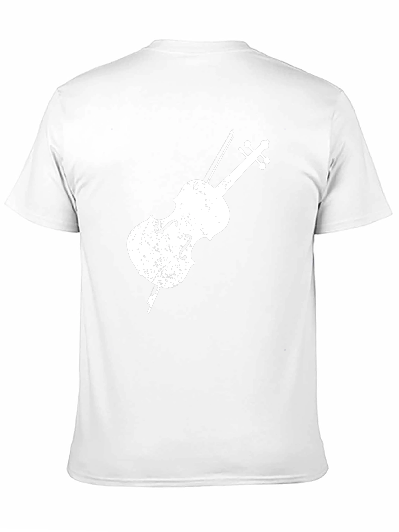 Distressed Cello Graphic Tee - Musician Style