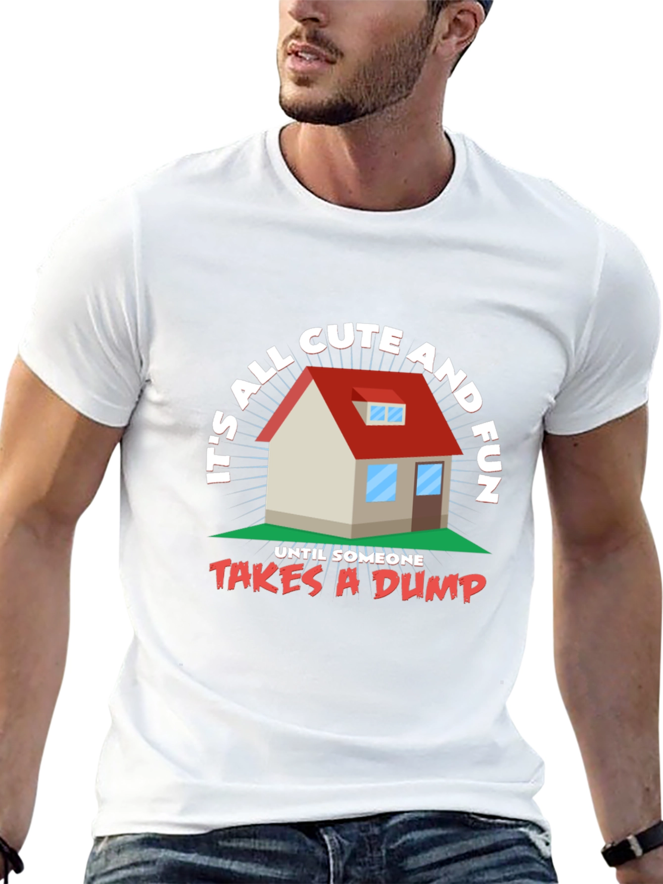 Funny House Graphic T-Shirt