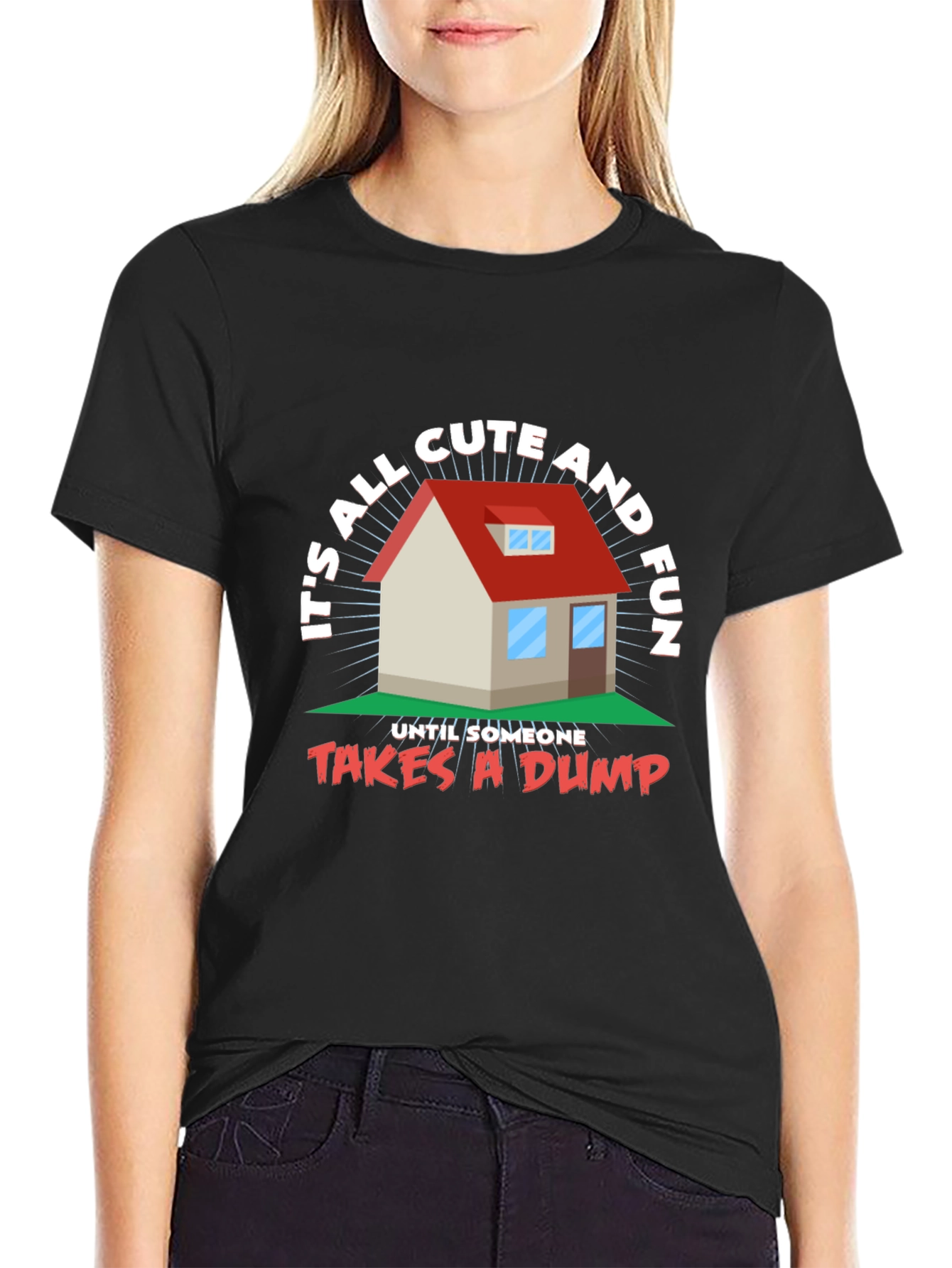 Funny House Graphic T-Shirt