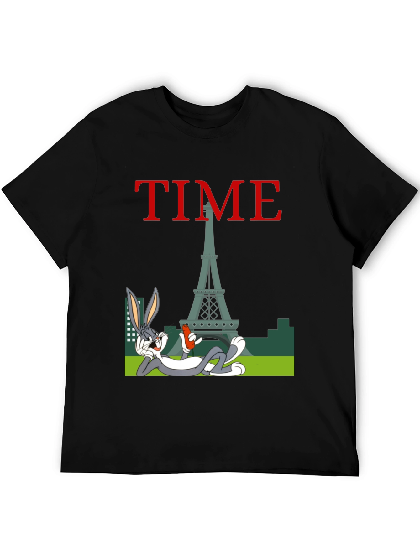 Paris Time Cartoon Graphic Tee