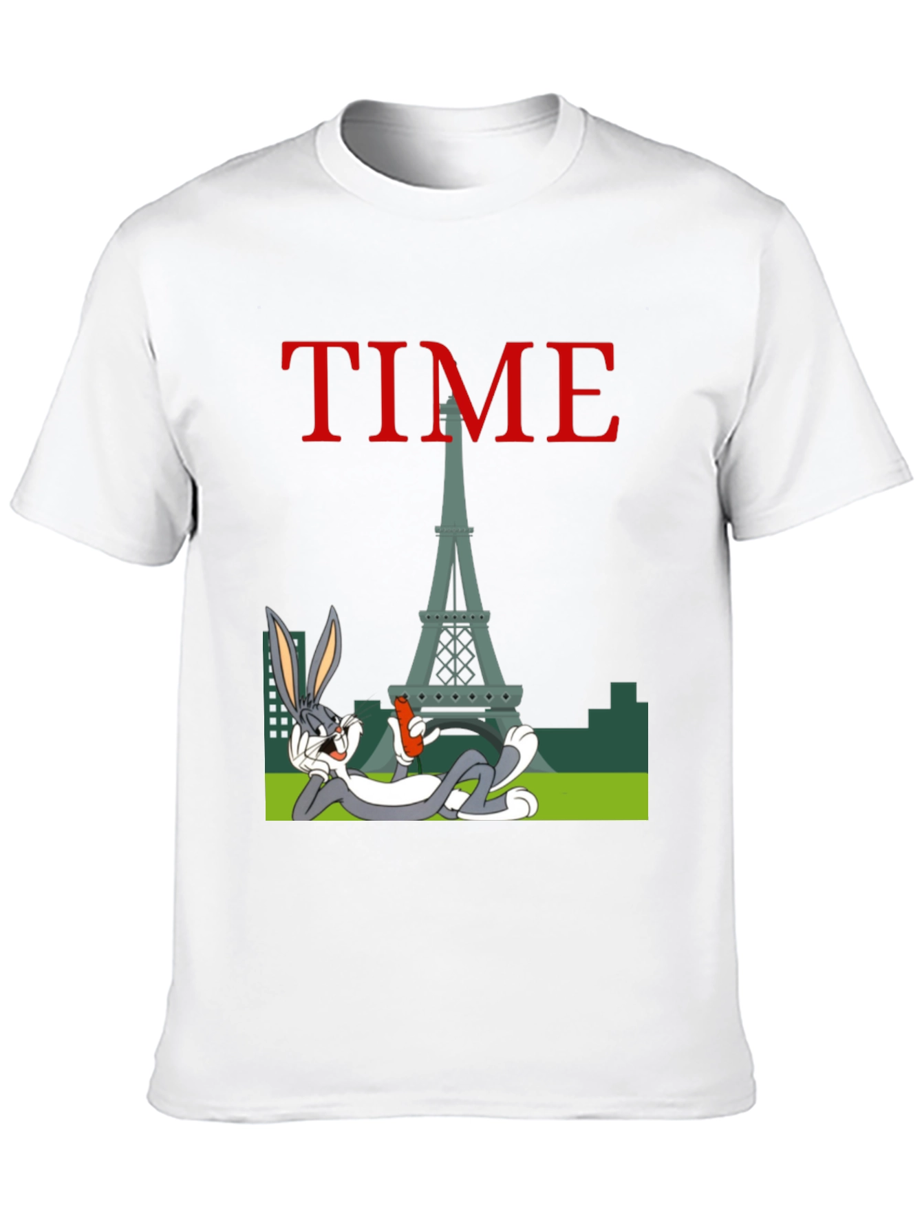 Paris Time Cartoon Graphic Tee