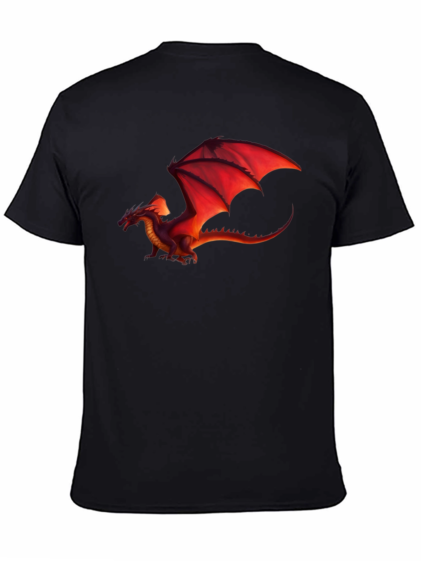 Red Dragon Graphic Black T-Shirt