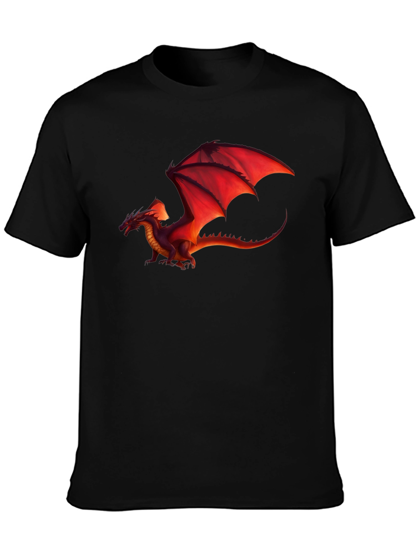 Red Dragon Graphic Black T-Shirt