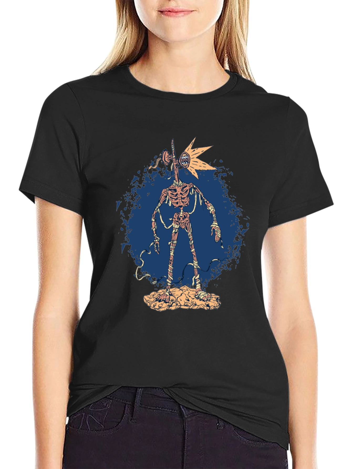 Siren Head Graphic Tee - Creepy Monster T-Shirt