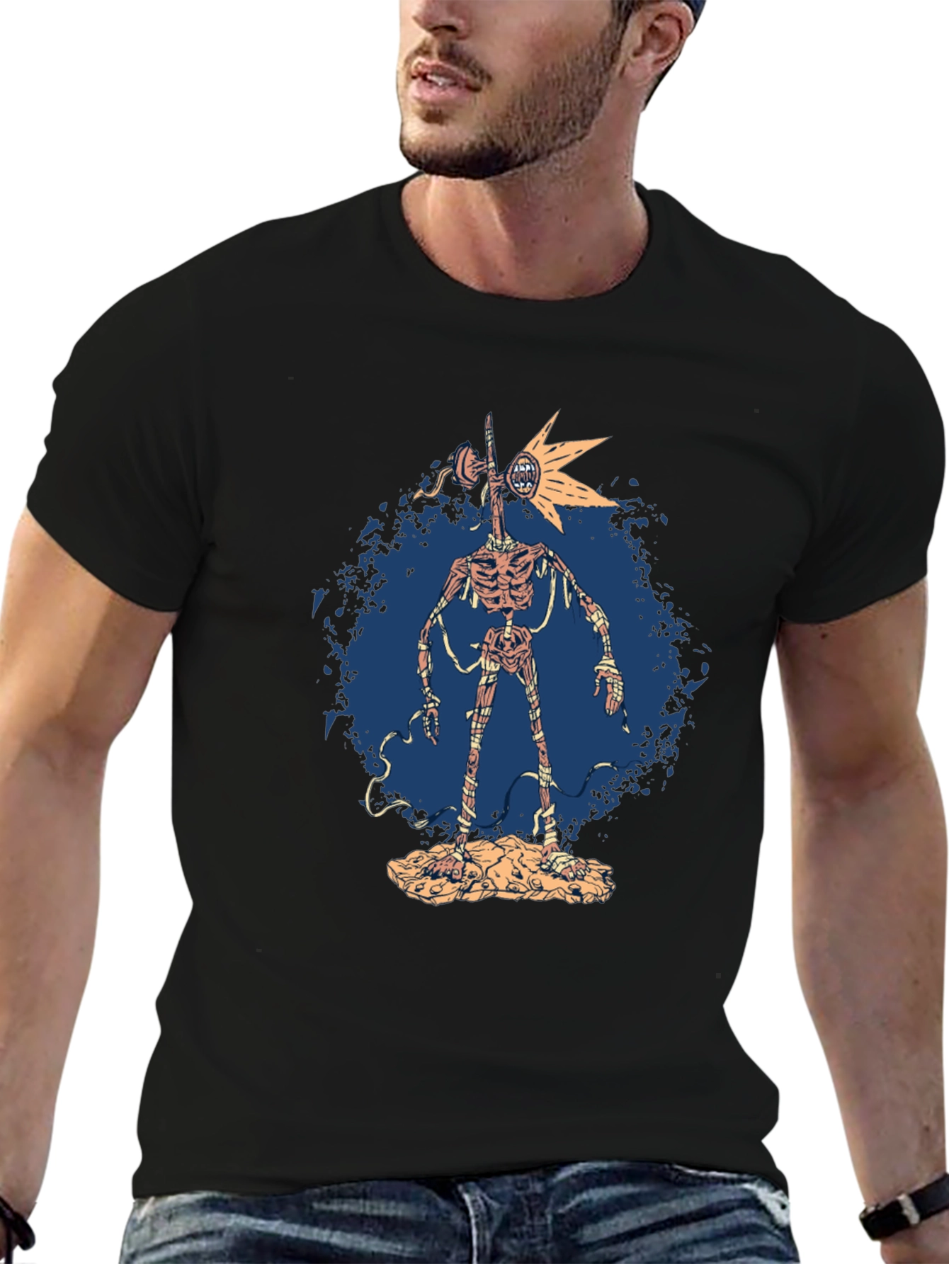Siren Head Graphic Tee - Creepy Monster T-Shirt