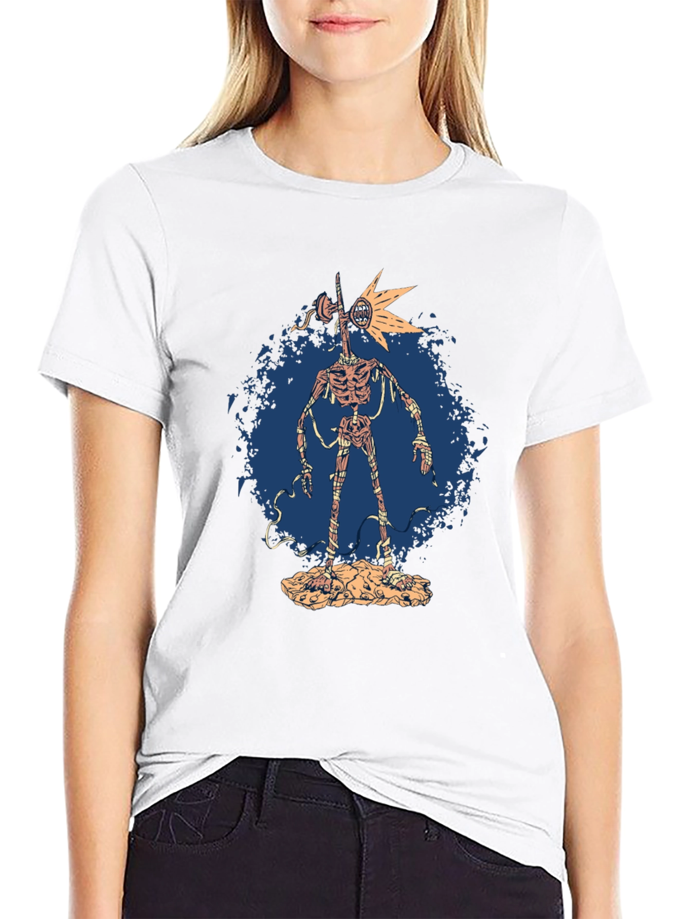 Siren Head Graphic Tee - Creepy Monster T-Shirt