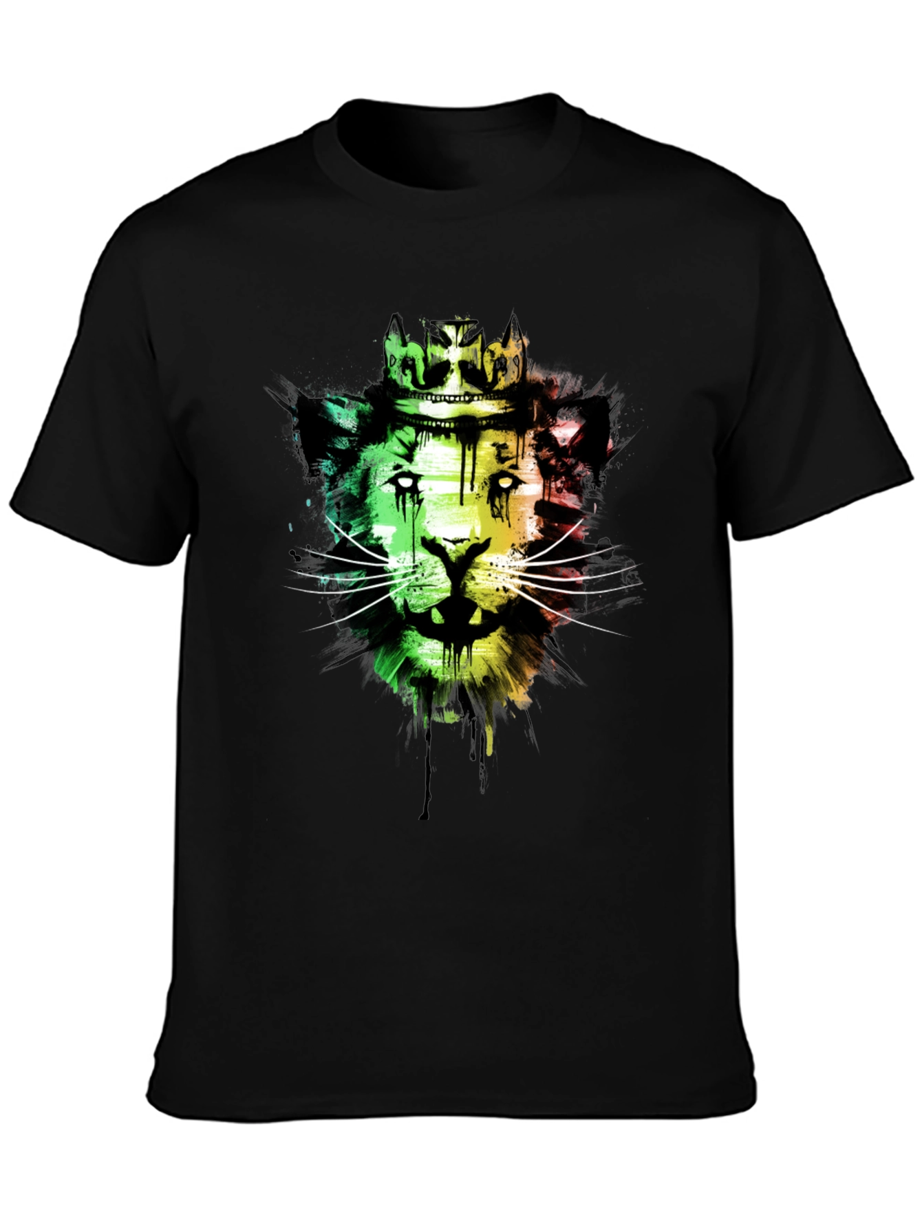 Lion King Crown Graphic Black T-Shirt