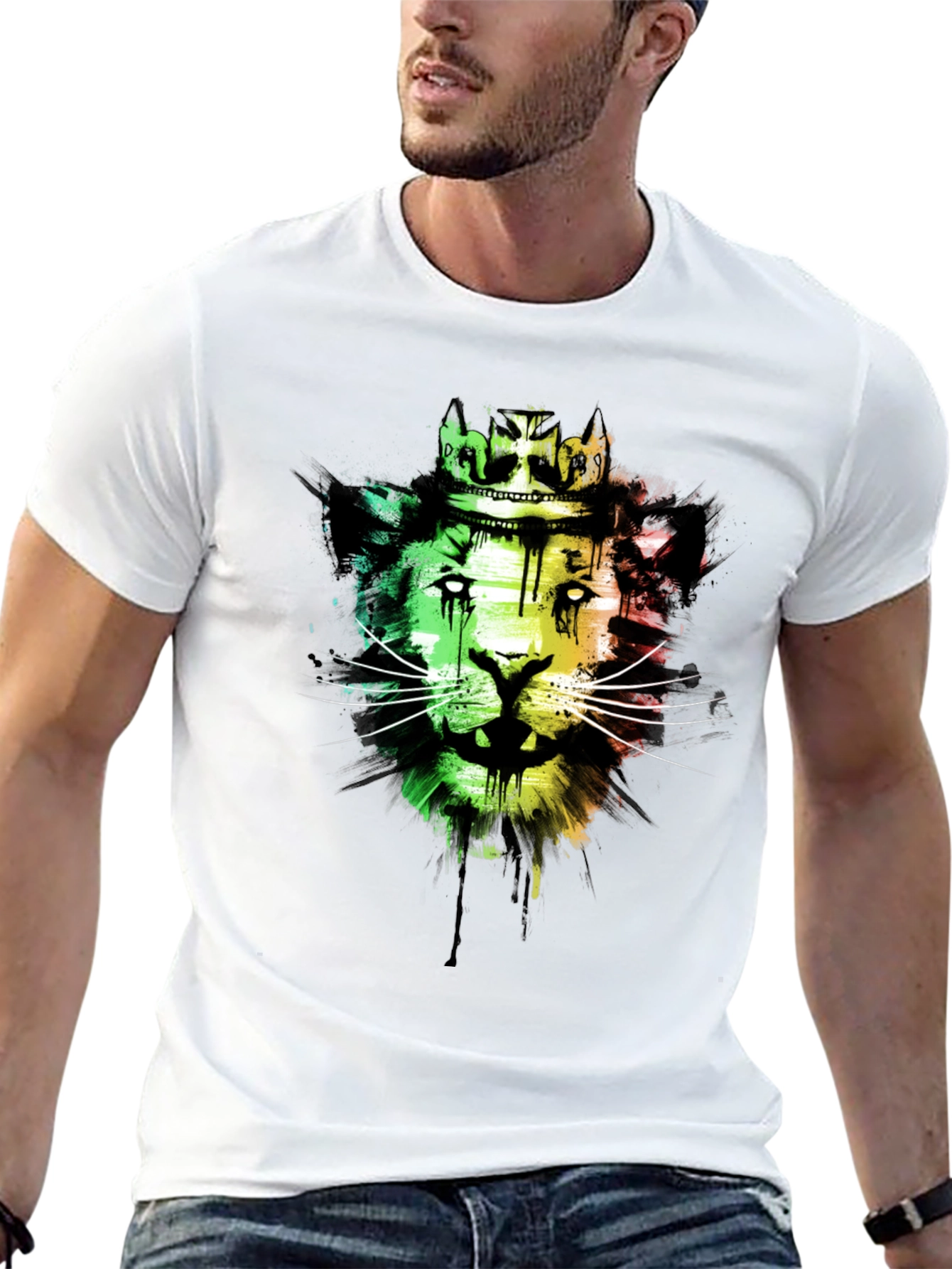 Lion King Crown Graphic Black T-Shirt
