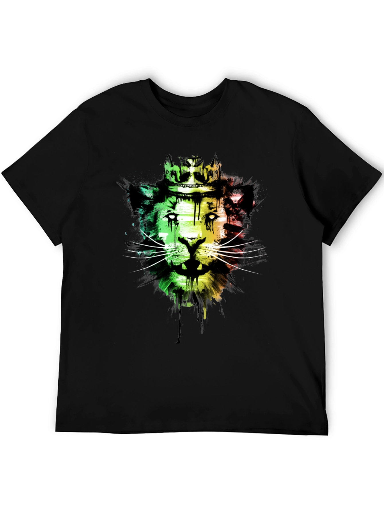 Lion King Crown Graphic Black T-Shirt