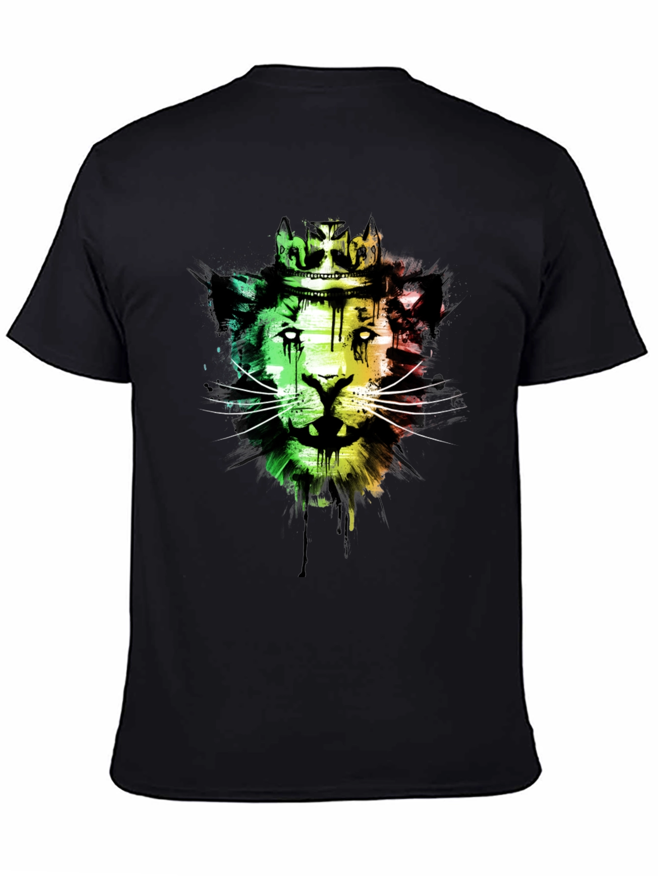 Lion King Crown Graphic Black T-Shirt