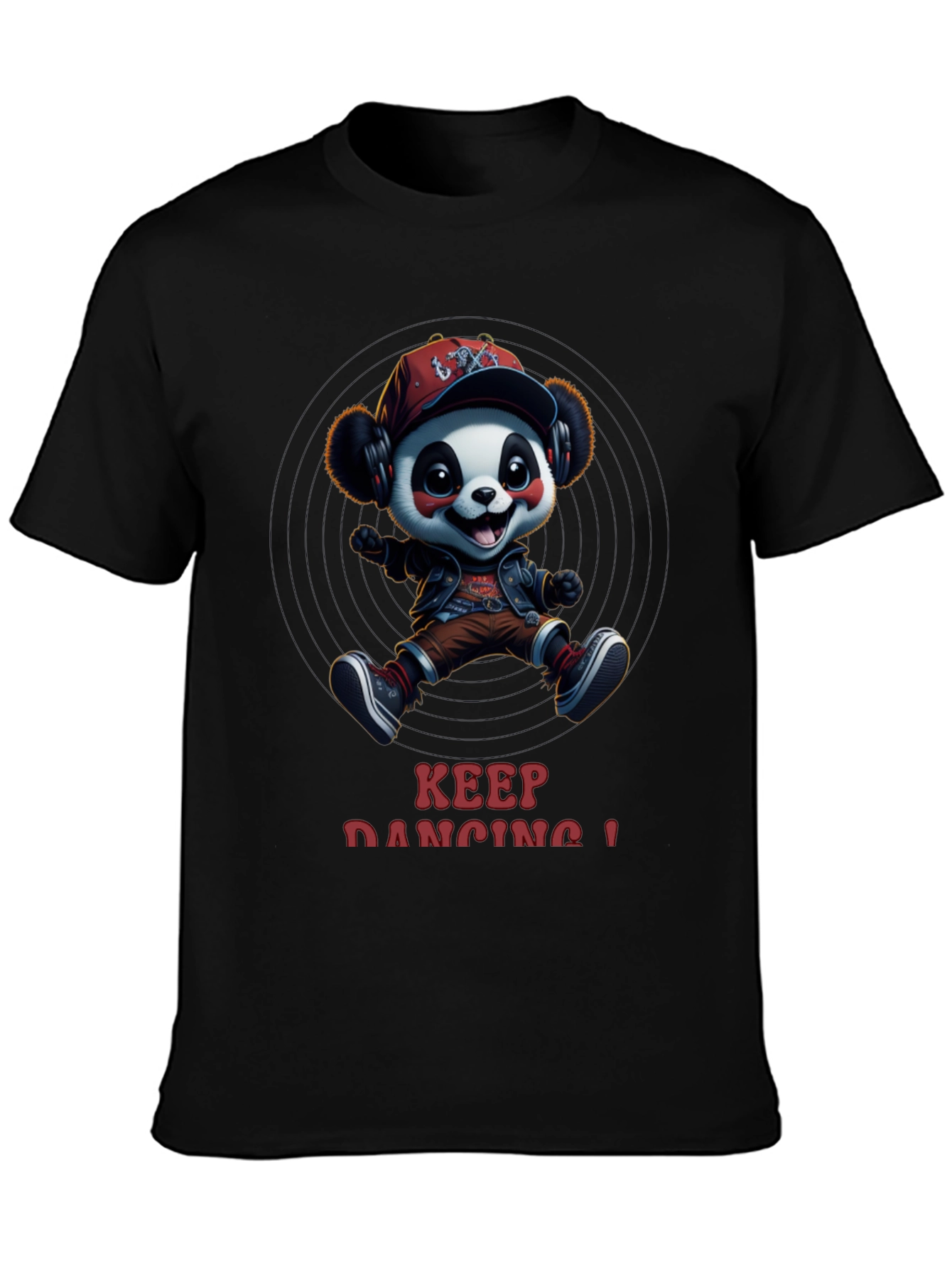 Cool Panda Graphic Tee - Keep Dancing!