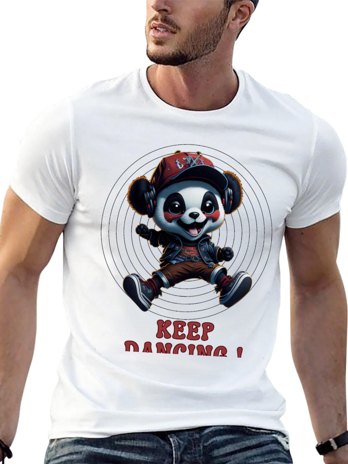 Cool Panda Graphic Tee - Keep Dancing!