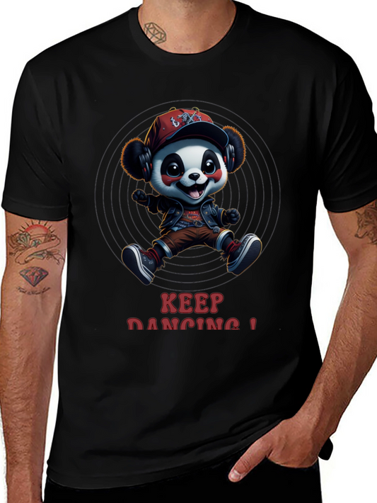 Cool Panda Graphic Tee - Keep Dancing!