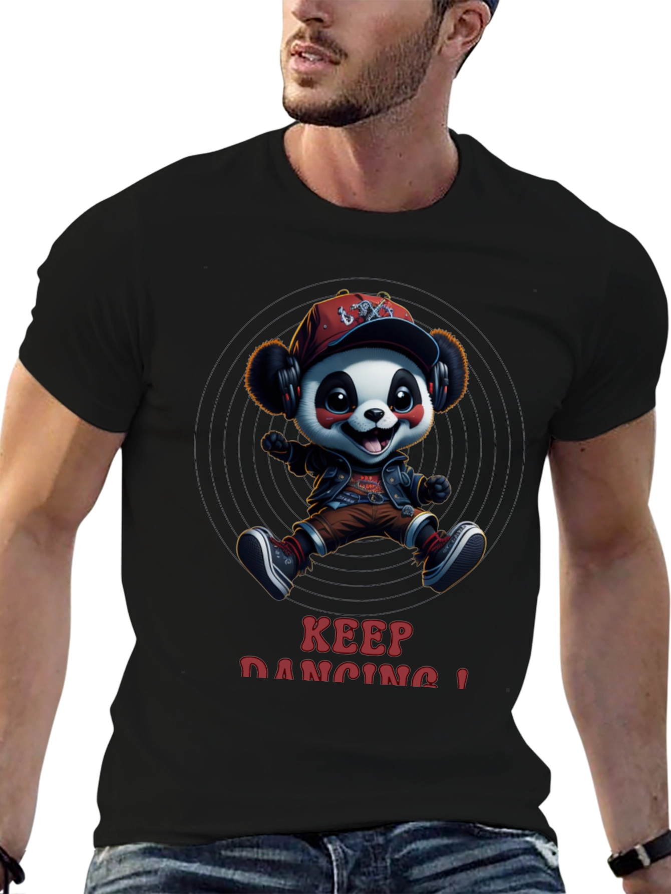 Cool Panda Graphic Tee - Keep Dancing!